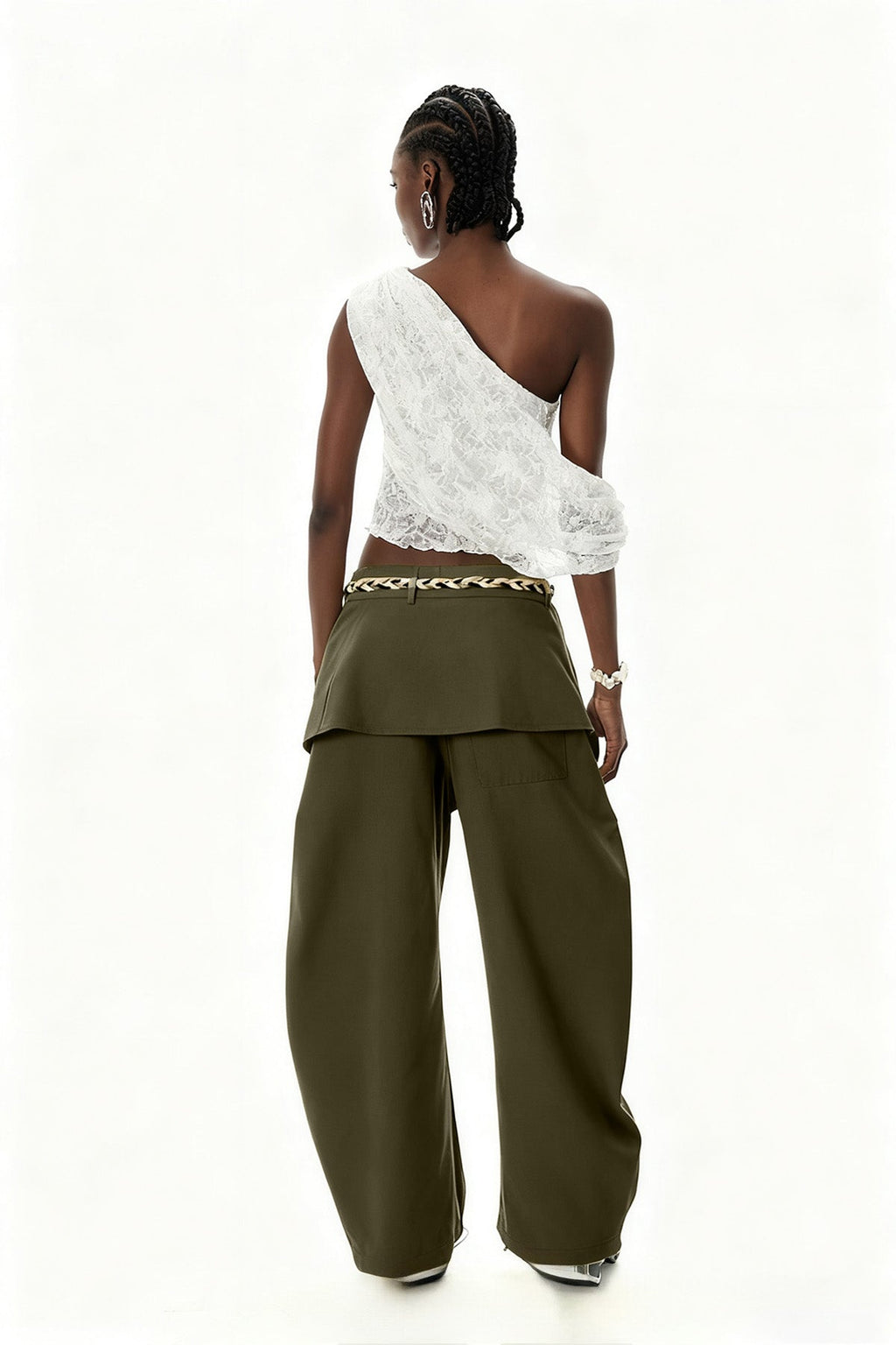 Cowessess Deconstruct Baggy Pants In Green