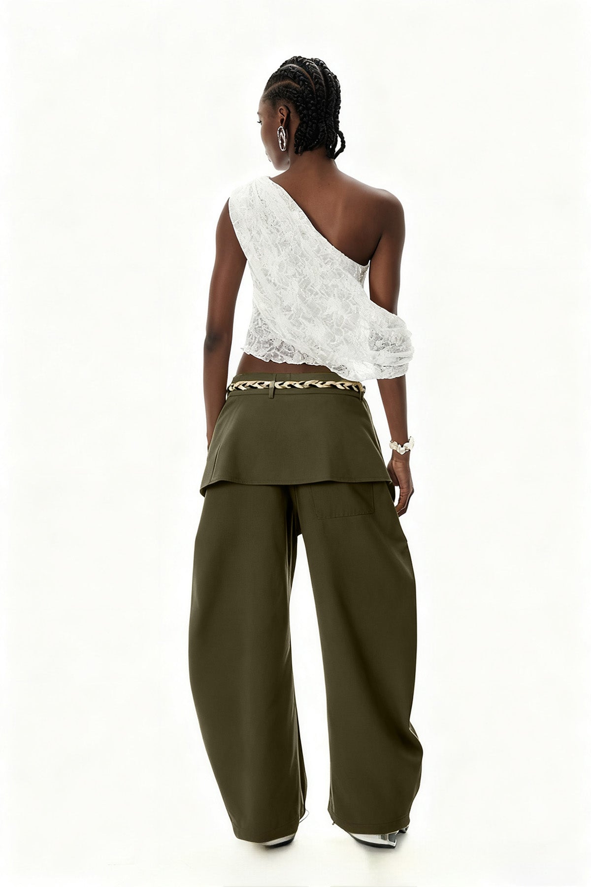Cowessess Deconstruct Baggy Pants In Green