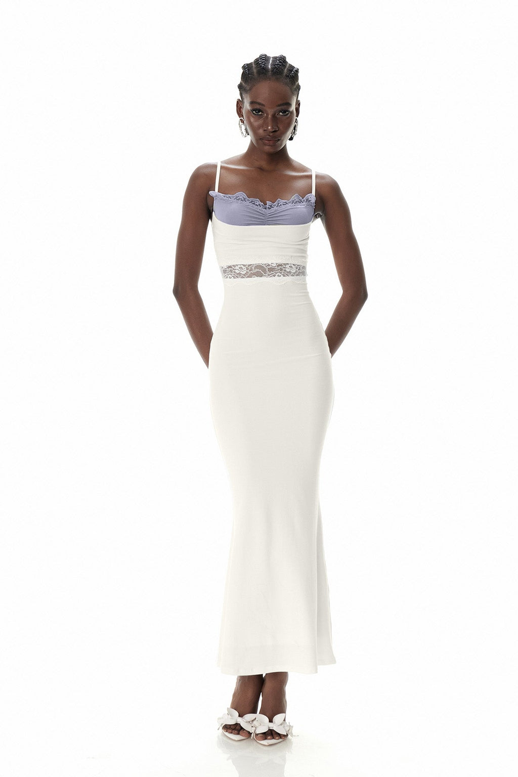 Coy Spaghetti Lace Maxi Dress