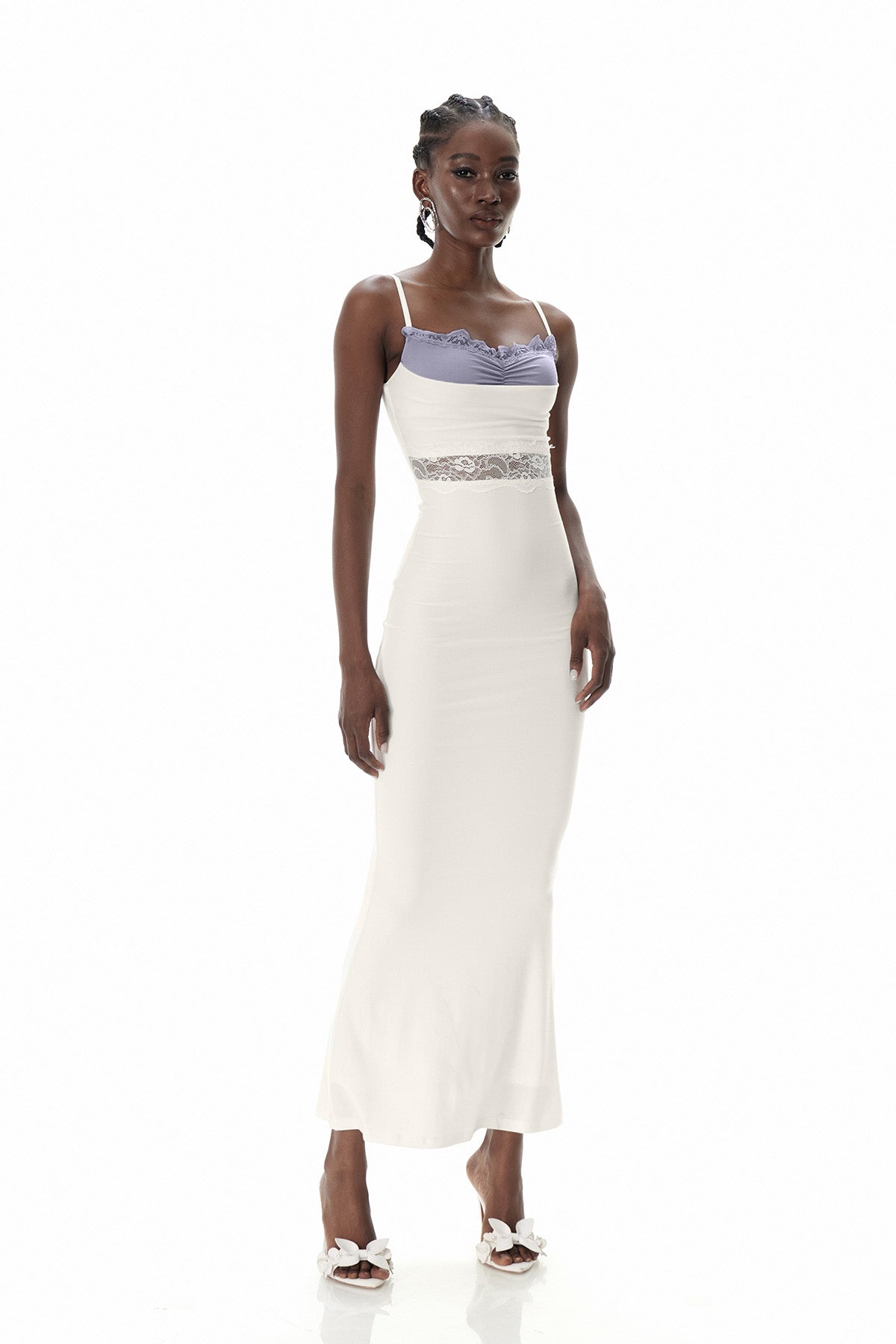 Coy Spaghetti Lace Maxi Dress