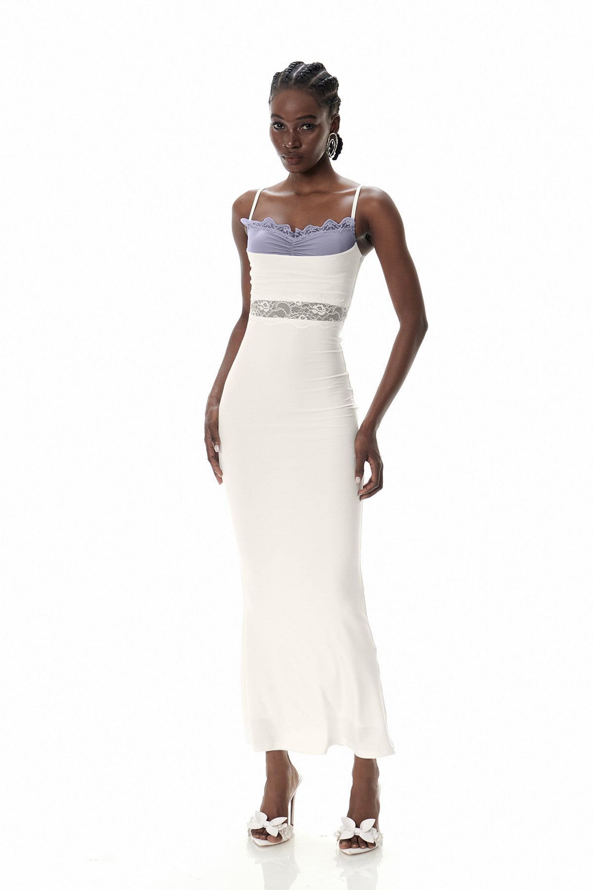 Coy Spaghetti Lace Maxi Dress