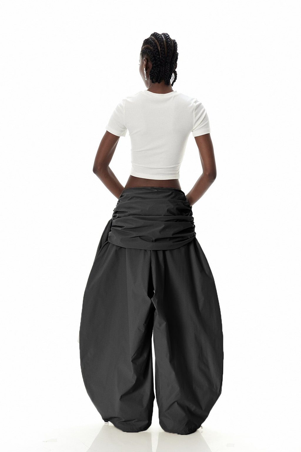 Creiddylad Ruch Drawstring Wide Leg Pants In Black