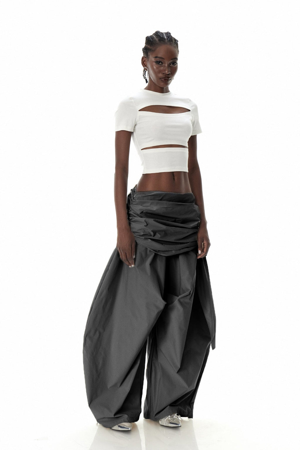 Creiddylad Ruch Drawstring Wide Leg Pants In Black