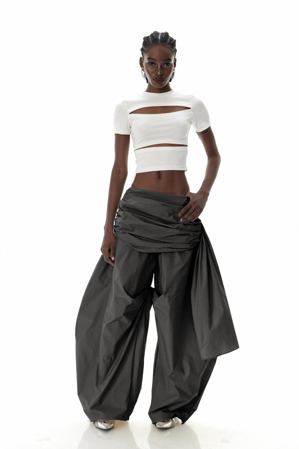 Creiddylad Ruch Drawstring Wide Leg Pants In Black