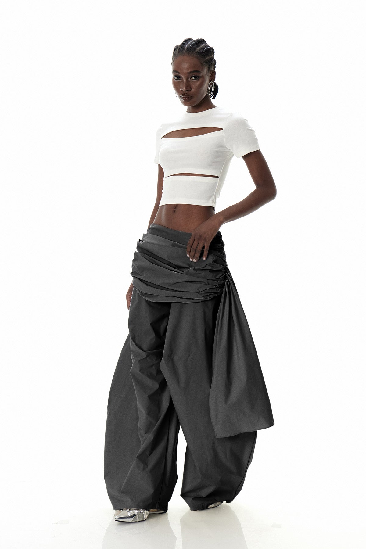 Creiddylad Ruch Drawstring Wide Leg Pants In Black