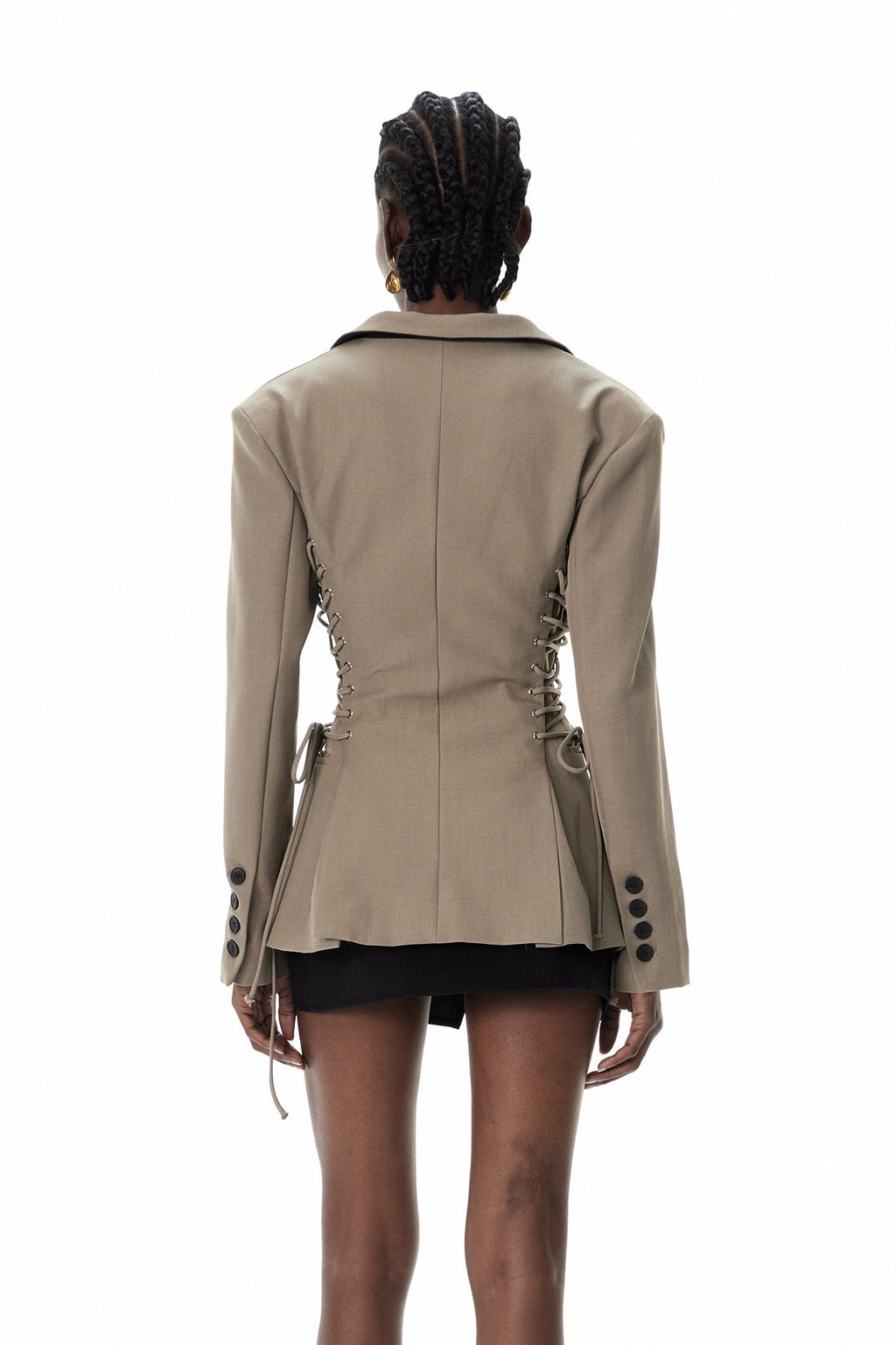 Crescenzo Lapel Lace Up Blazer