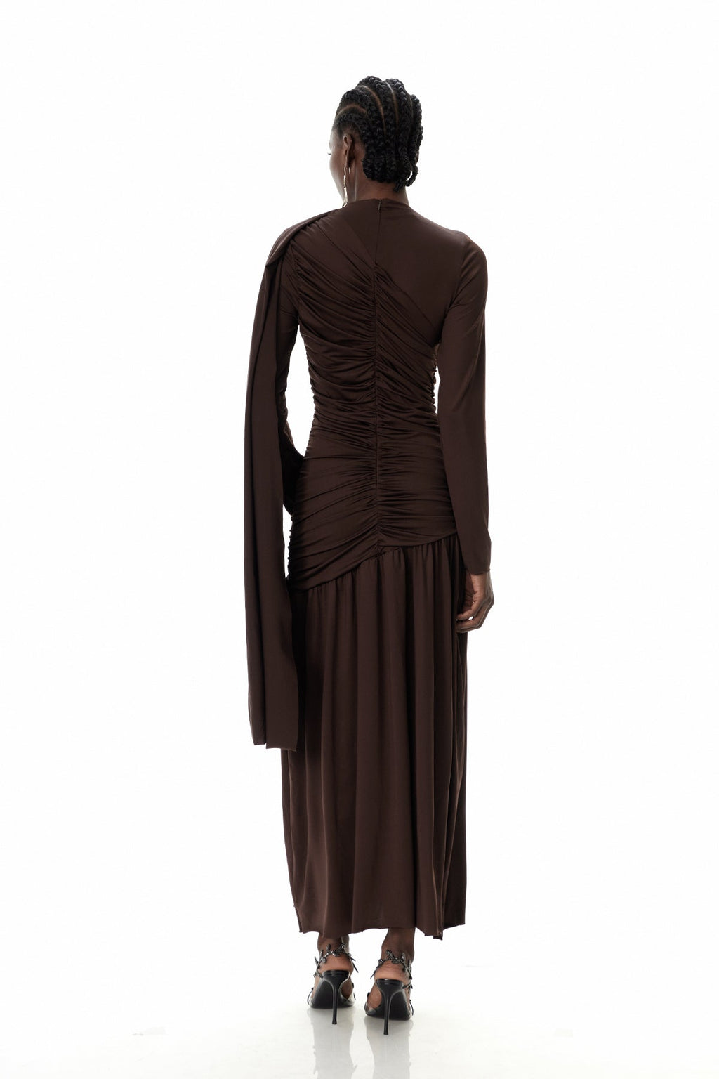 Cristian Shawl Ruch Maxi Dress