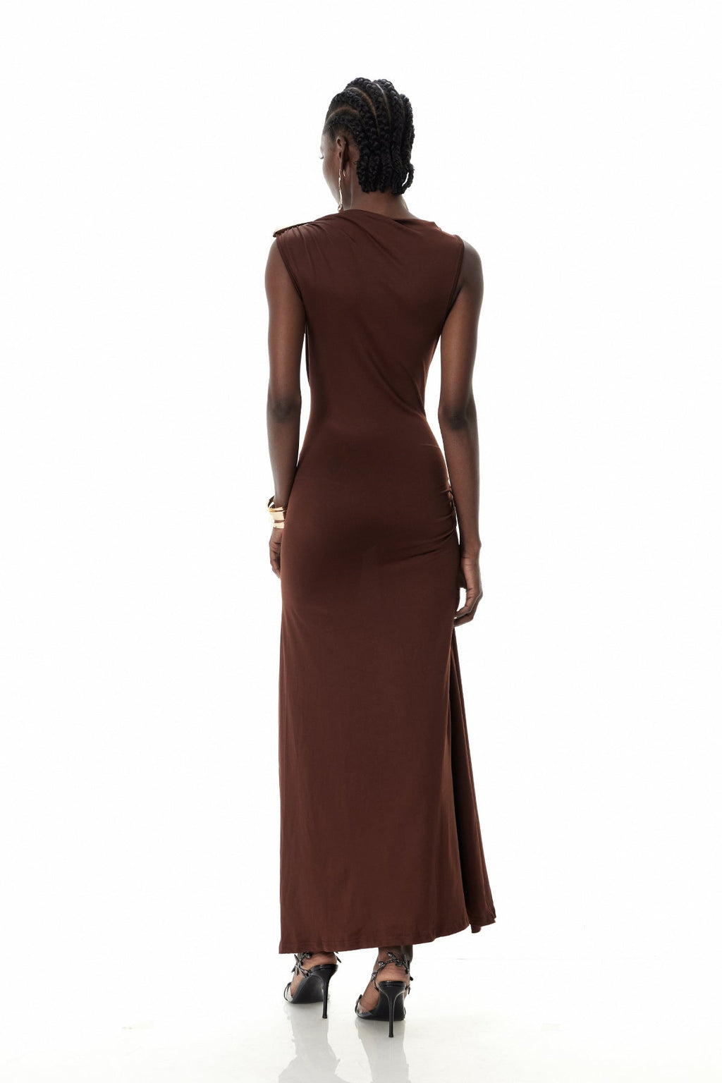 Cristiano Sleeveless Ruch Maxi Dress