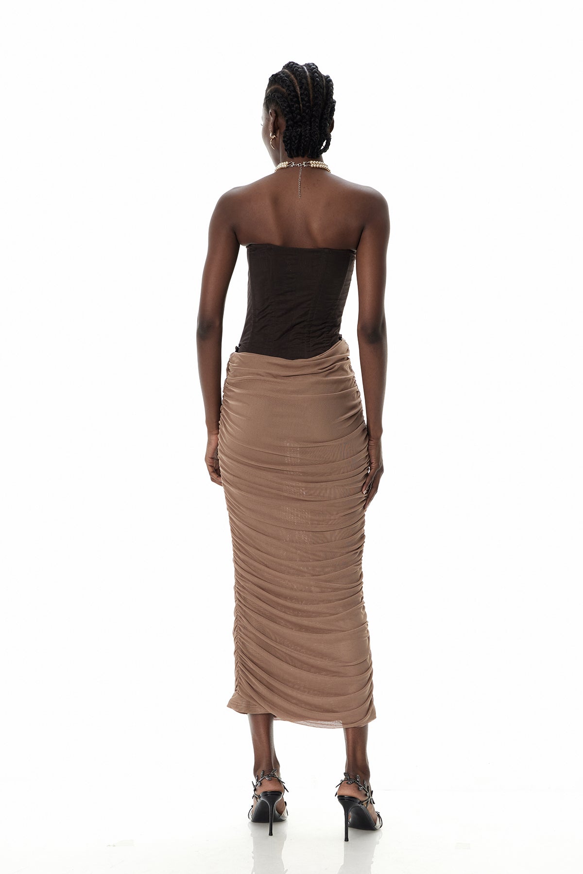 Cristina Corset Ruch Maxi Dress