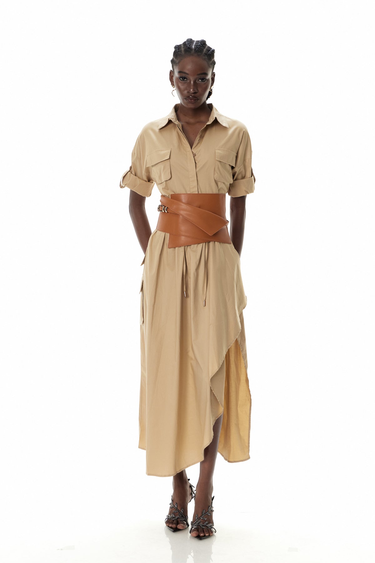 Crocetta Ruch Split Maxi Dress