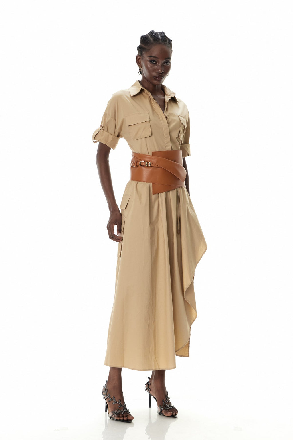 Crocetta Ruch Split Maxi Dress