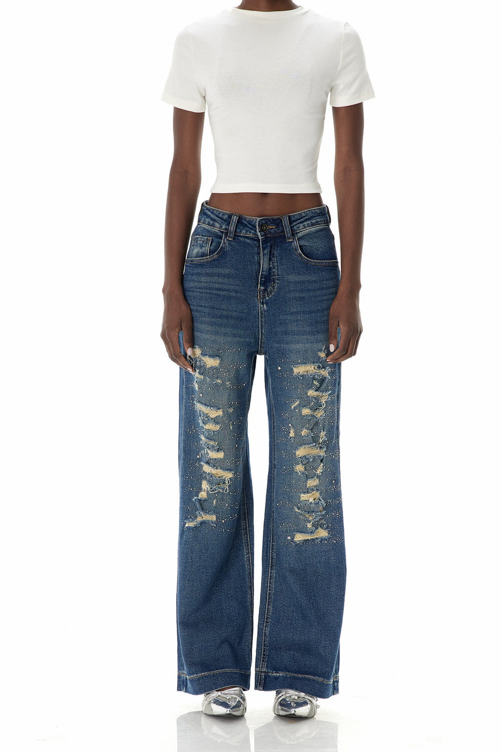 Csenge Rhinestone Jeans