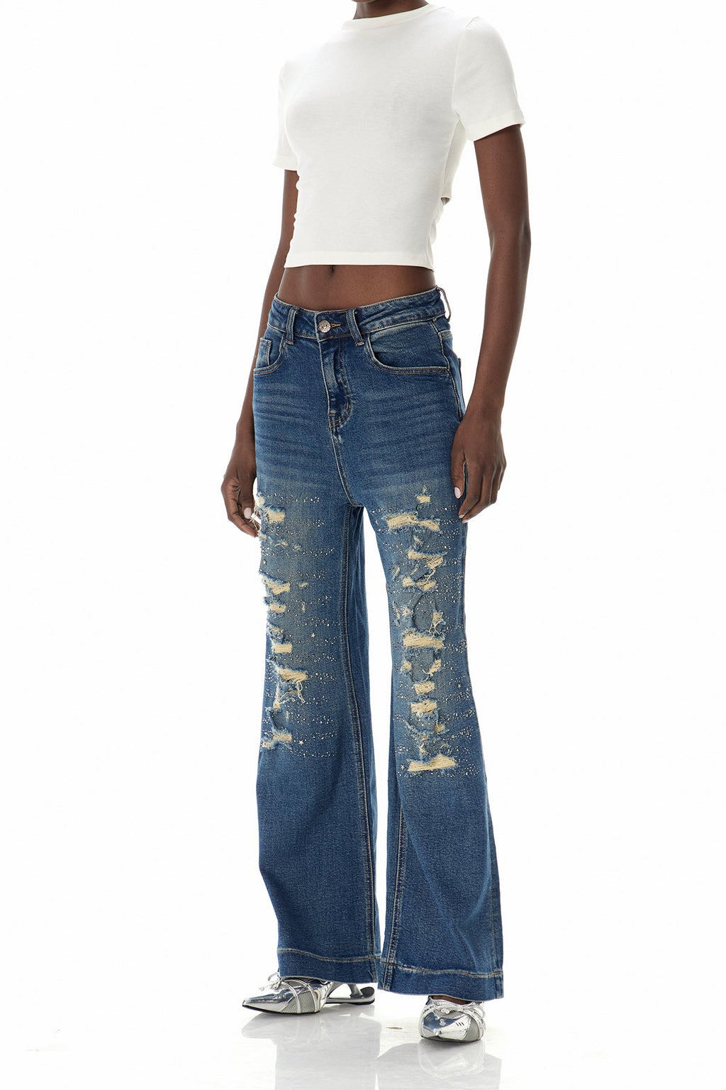 Csenge Rhinestone Jeans