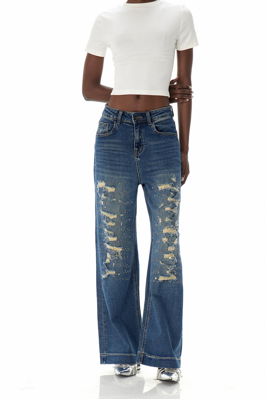 Csenge Rhinestone Jeans