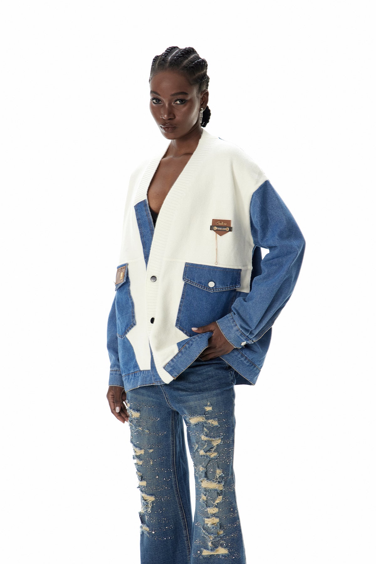 Csongor Deconstruct Knit Jacket