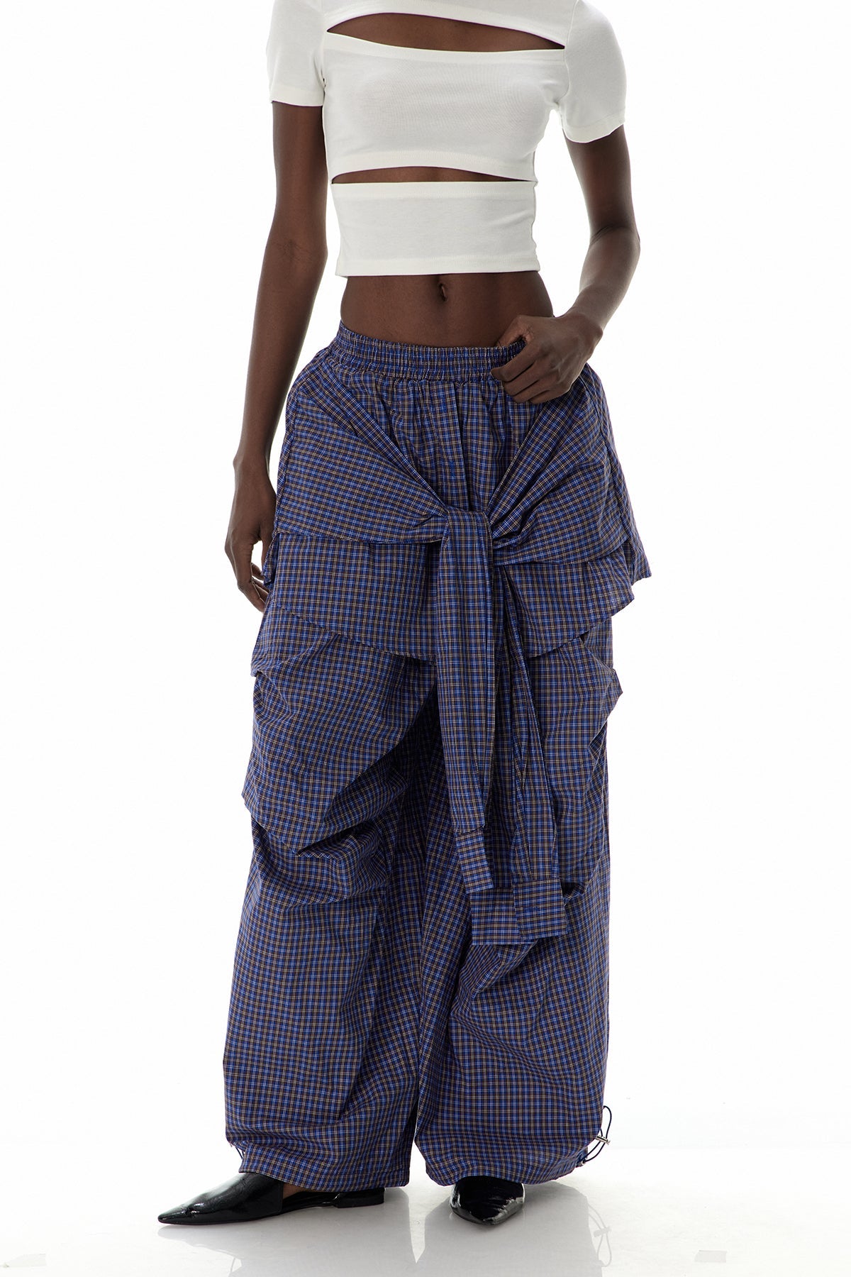 Ctirad Grid Tie Up Pants