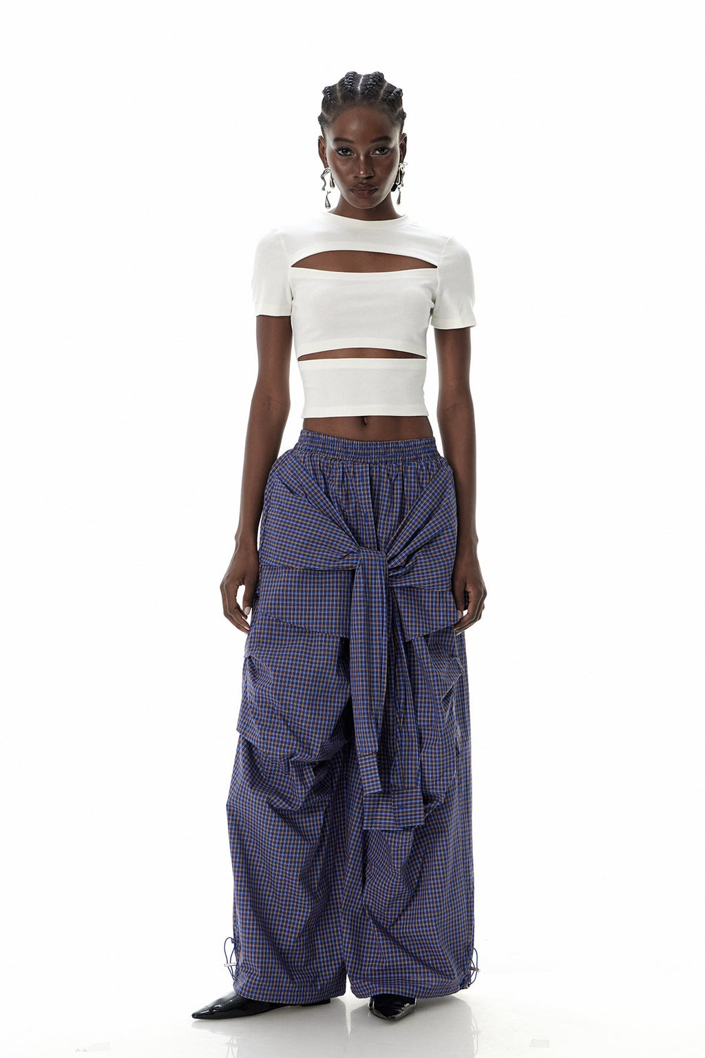 Ctirad Grid Tie Up Pants