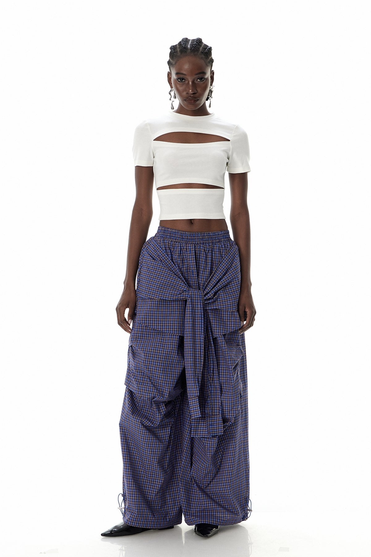 Ctirad Grid Tie Up Pants