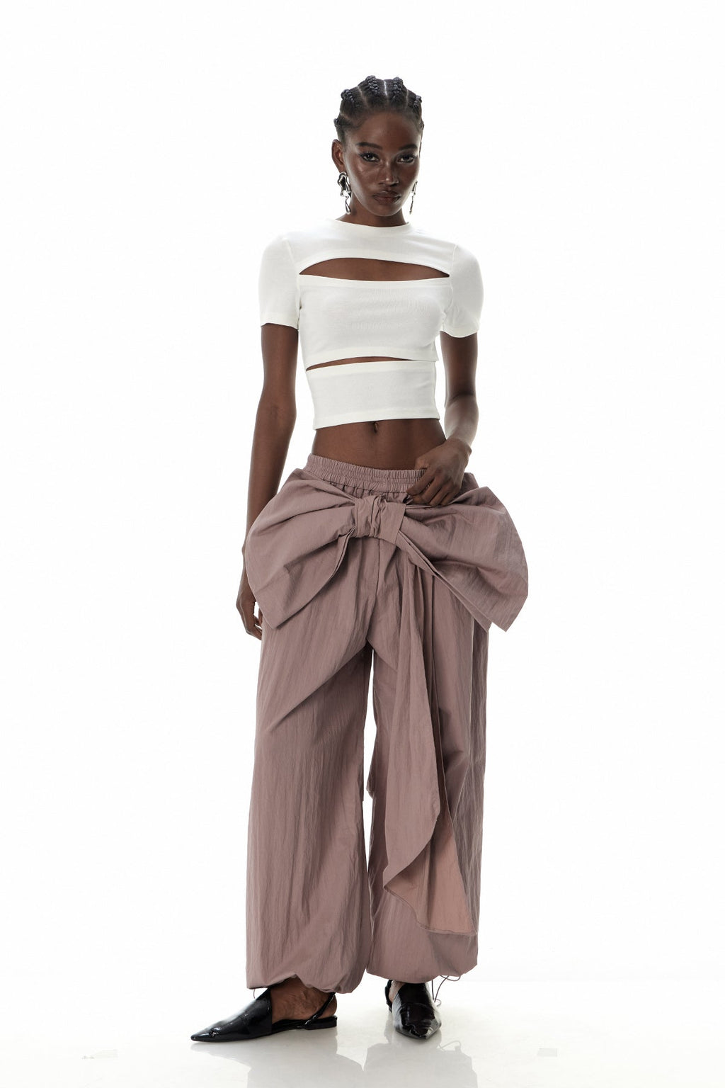 Cuauhtemoc Bow Wide Leg Pants