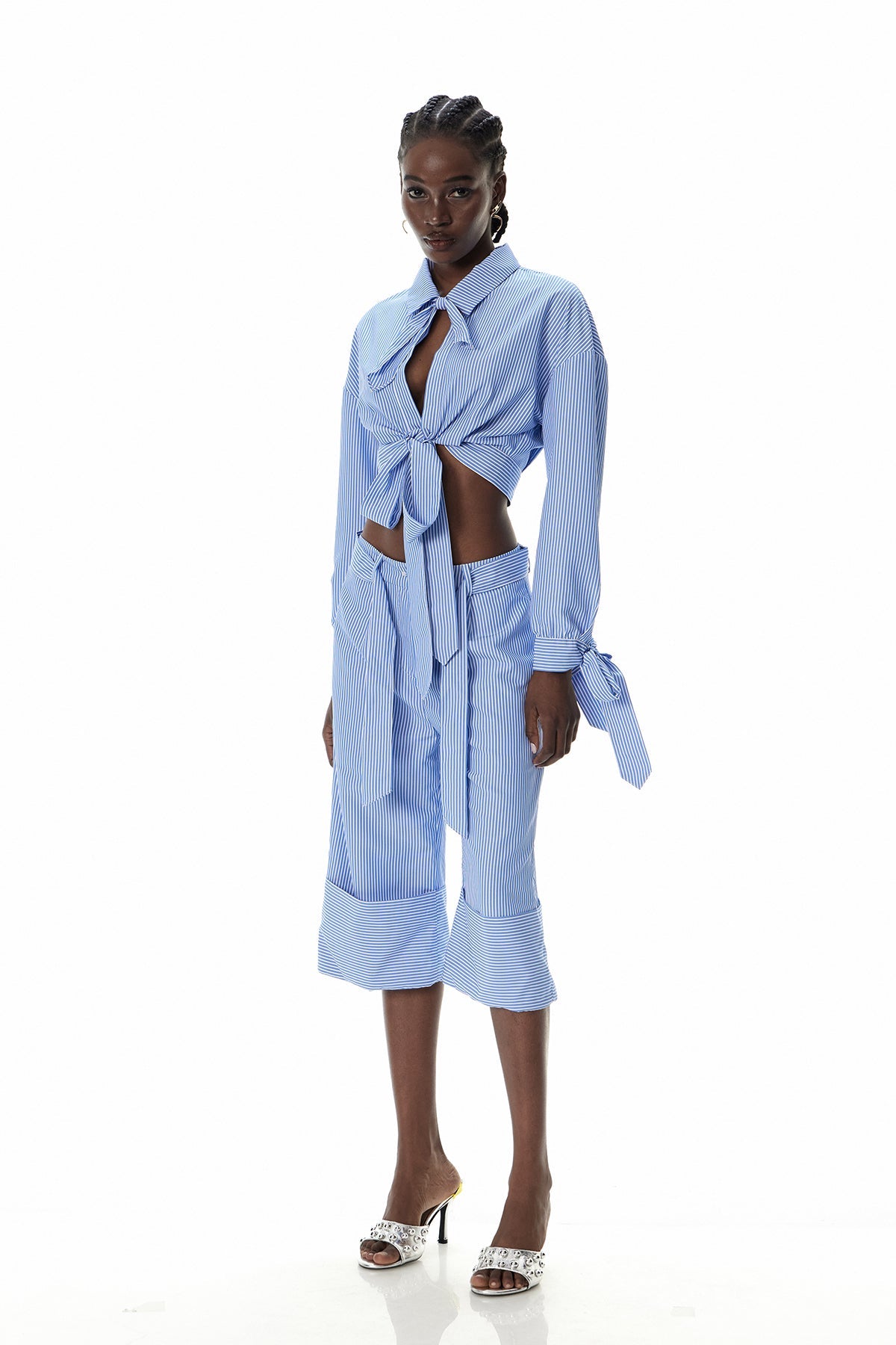 Culhwch Stripe Bow Pants Set