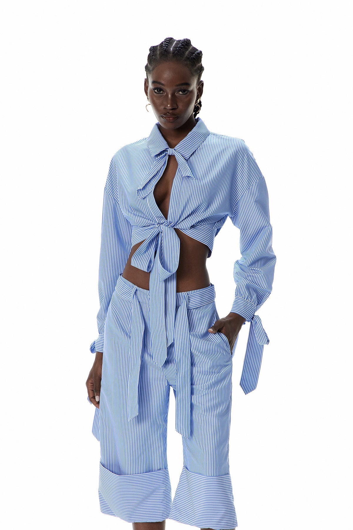 Culhwch Stripe Bow Pants Set