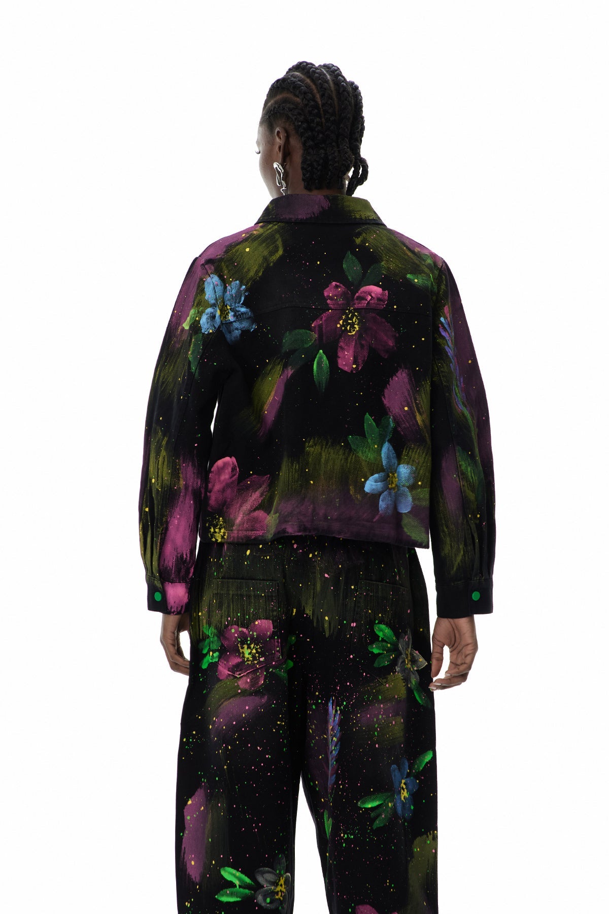 Curran Graffiti Floral Denim Jacket