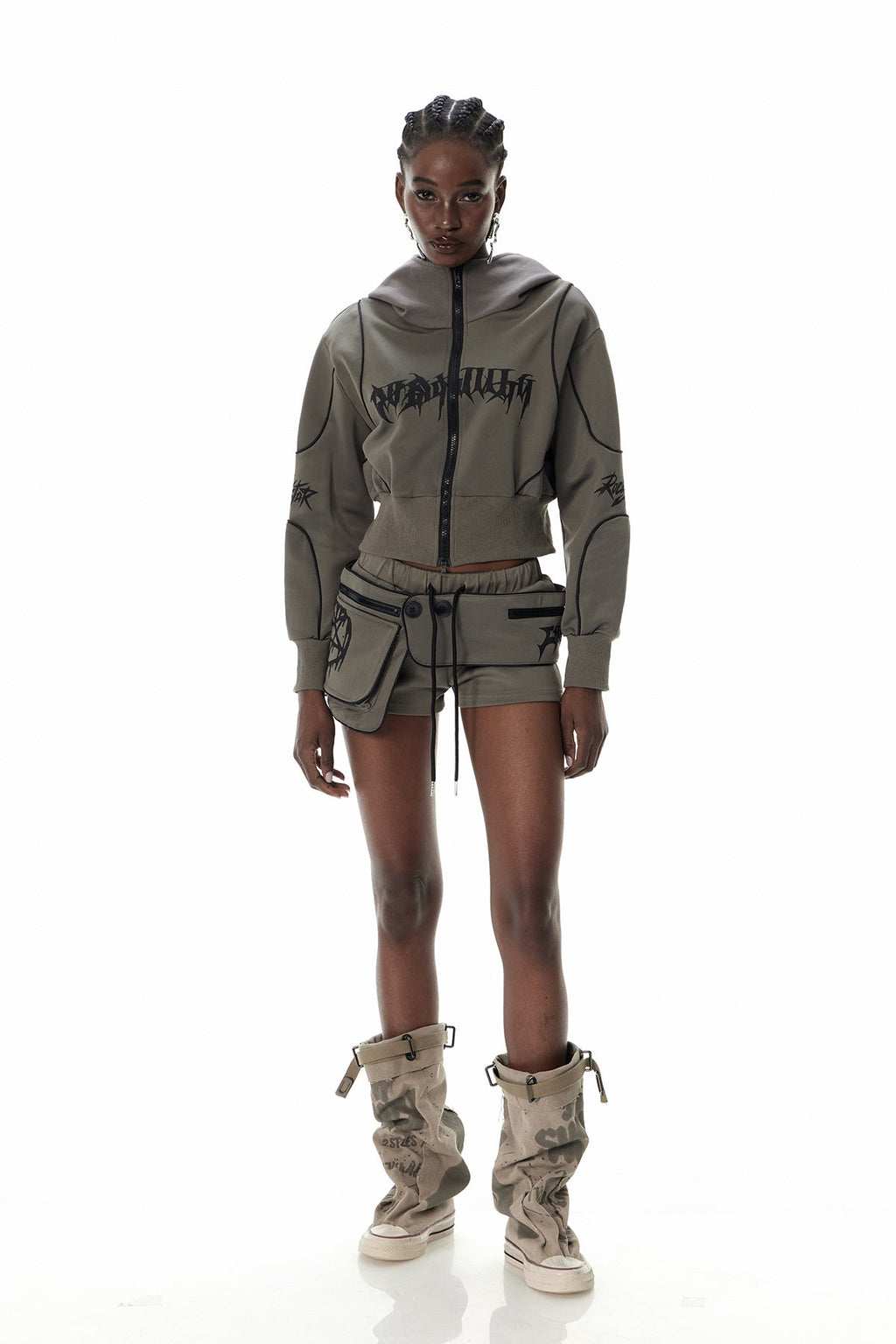 Cuthberht Hooded Deconstruct Pants Set