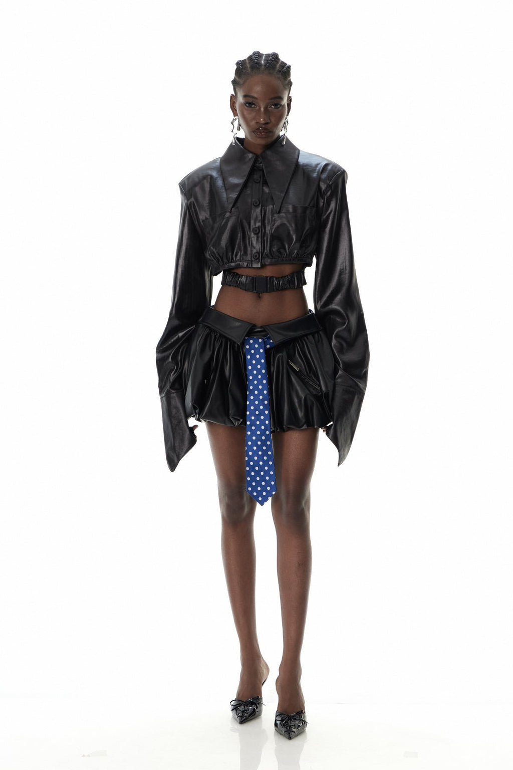 Cuthbert Satin Crop Shirt