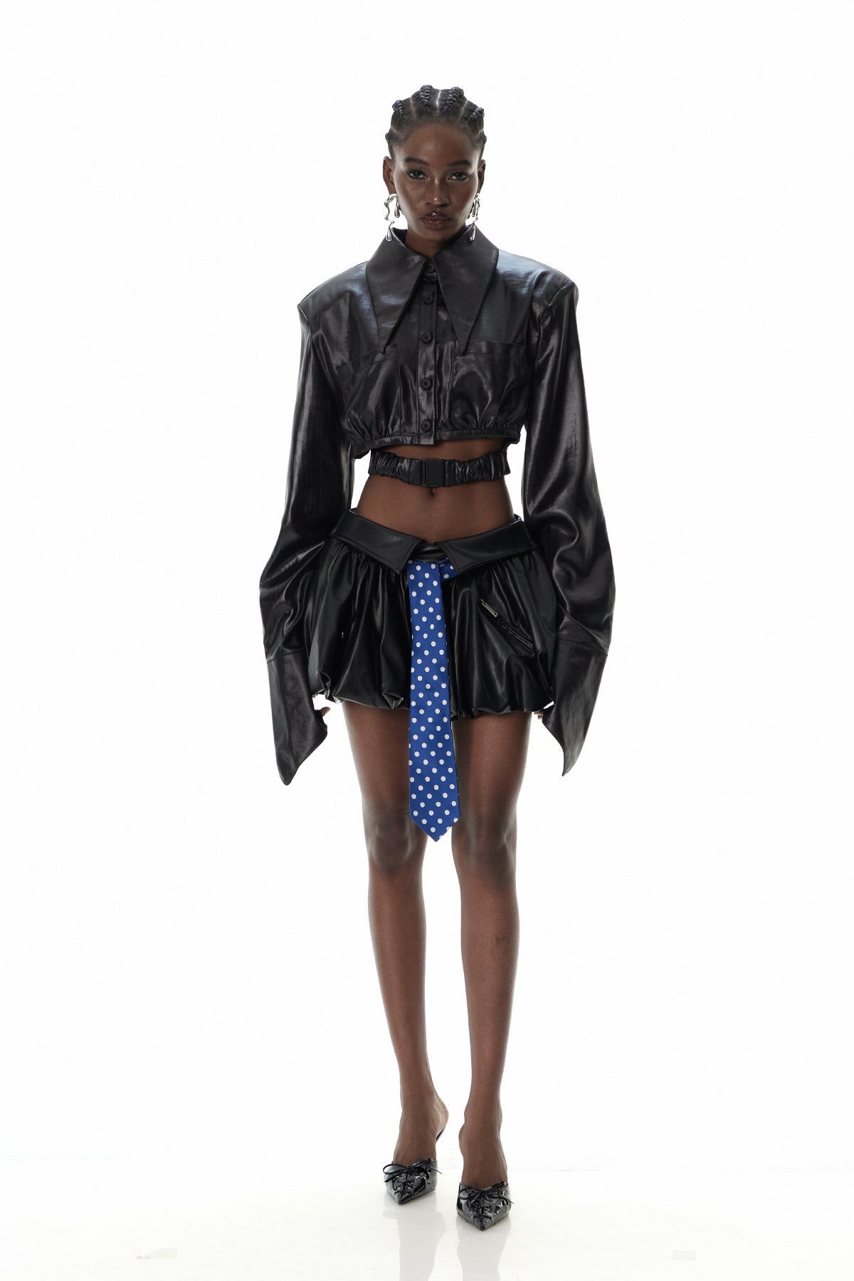 Cuthbert Satin Crop Shirt