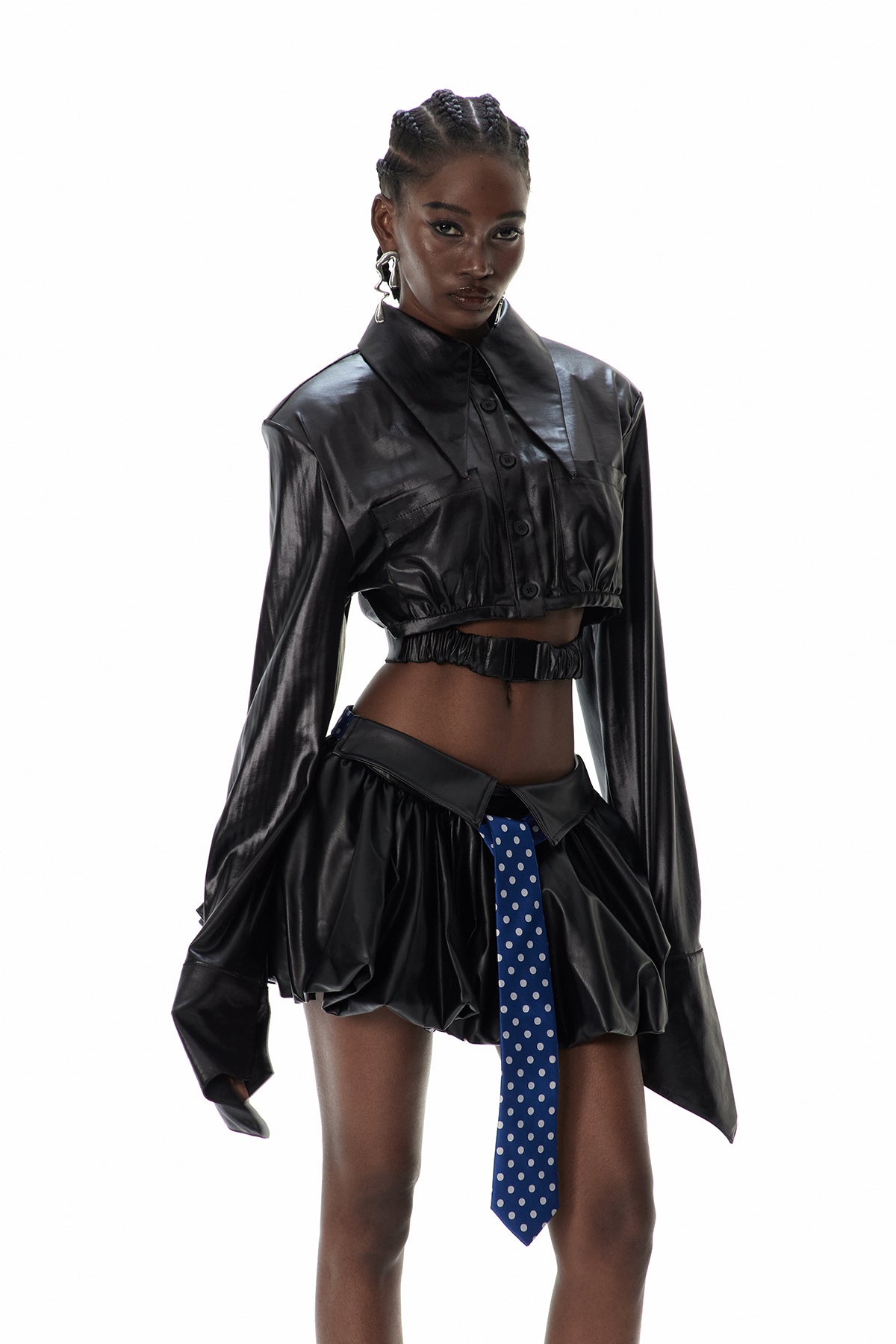 Cuthbert Satin Crop Shirt