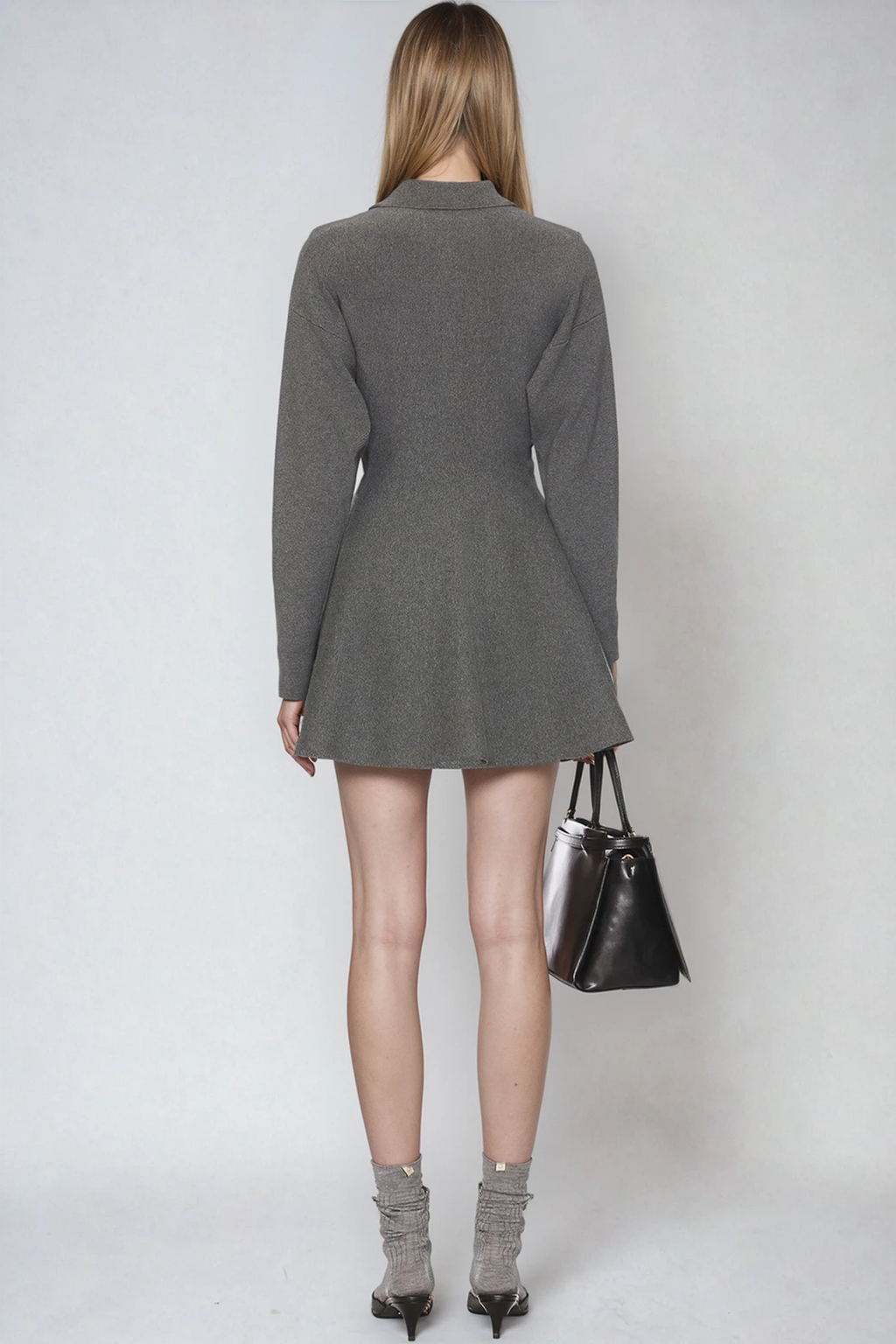 Dərya Long Sleeve Ruffle Mini Dress