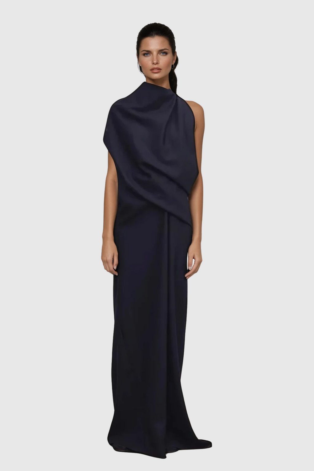 Daan Asymmetric Ruch Maxi Dress