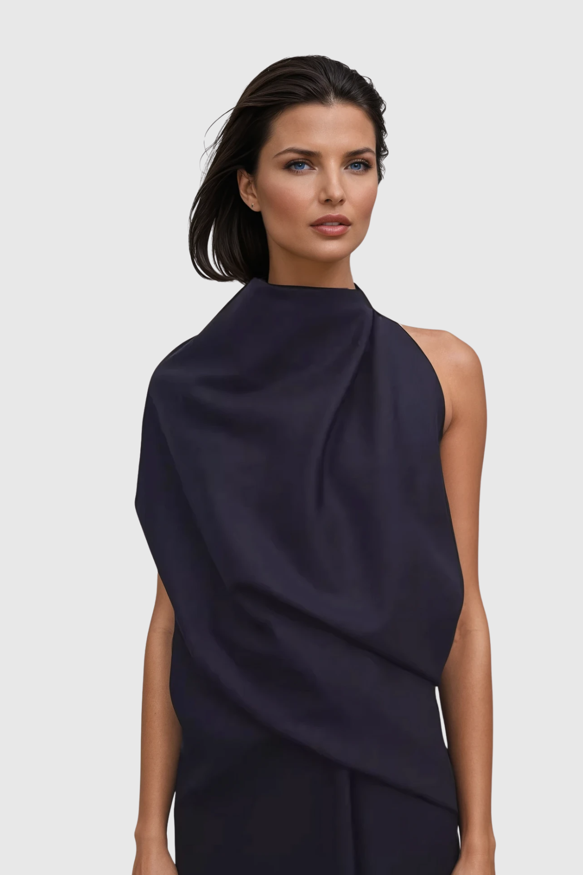 Daan Asymmetric Ruch Maxi Dress