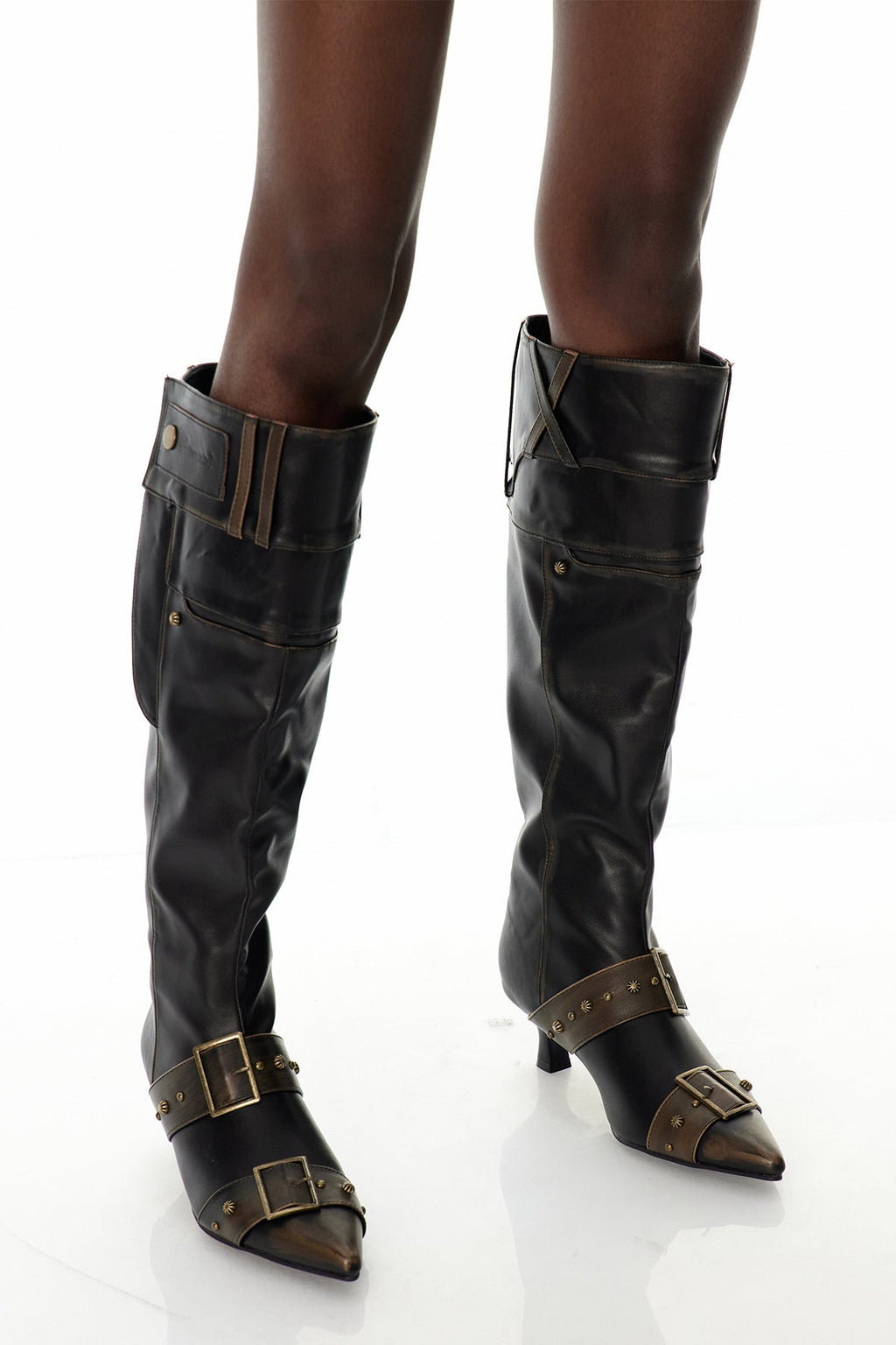 Dabid Embellished Leather Boots