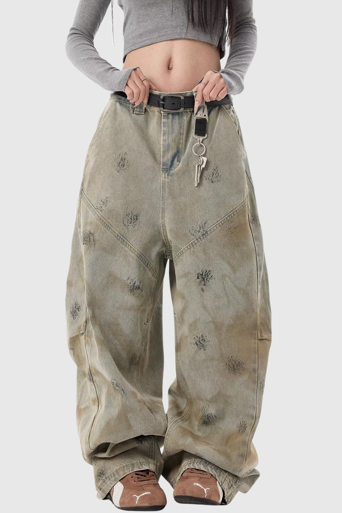 Dace Print Baggy Jeans