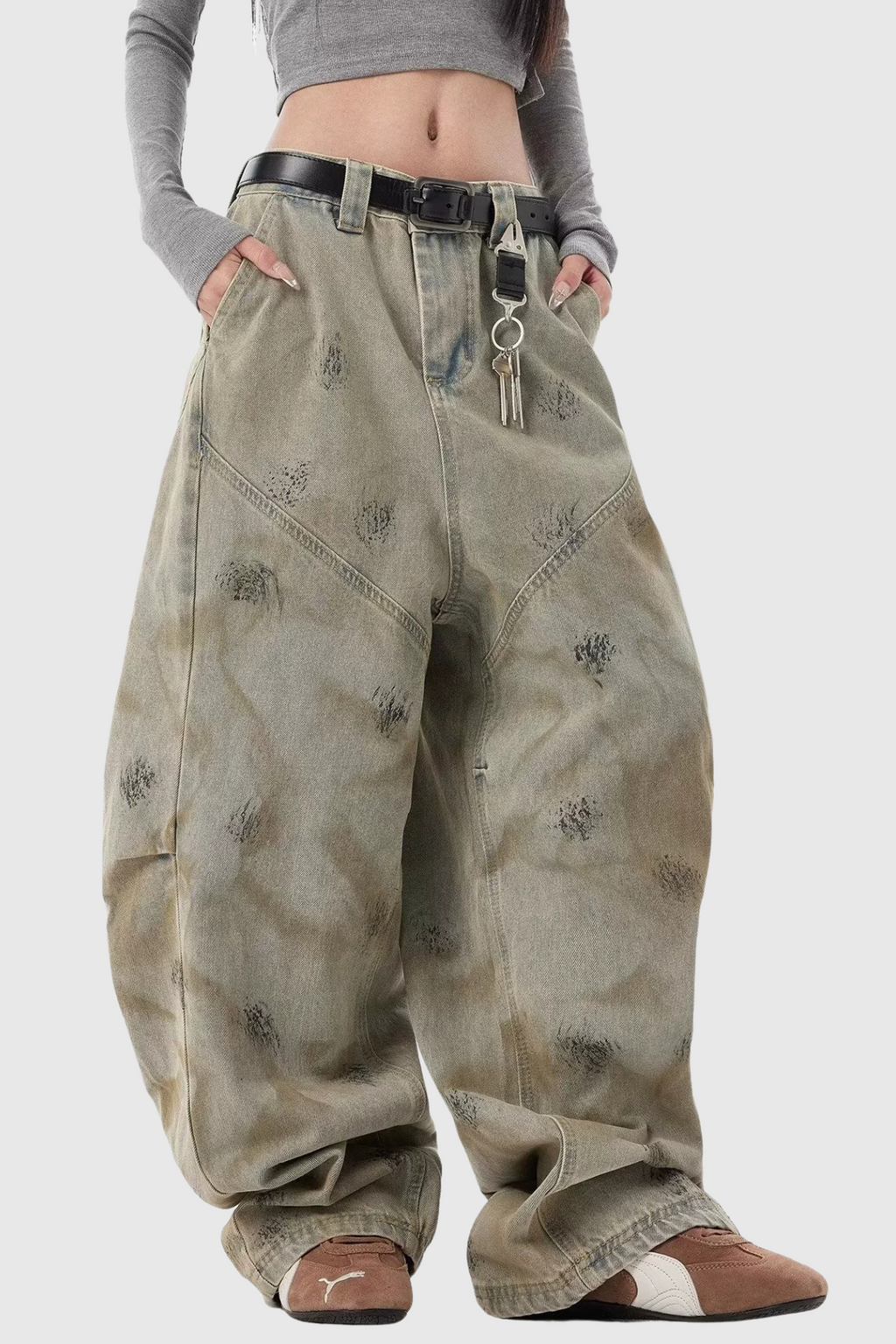 Dace Print Baggy Jeans