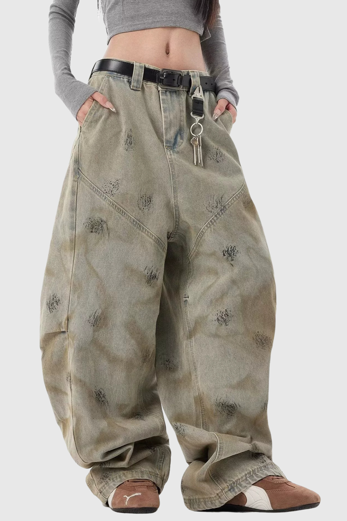 Dace Print Baggy Jeans