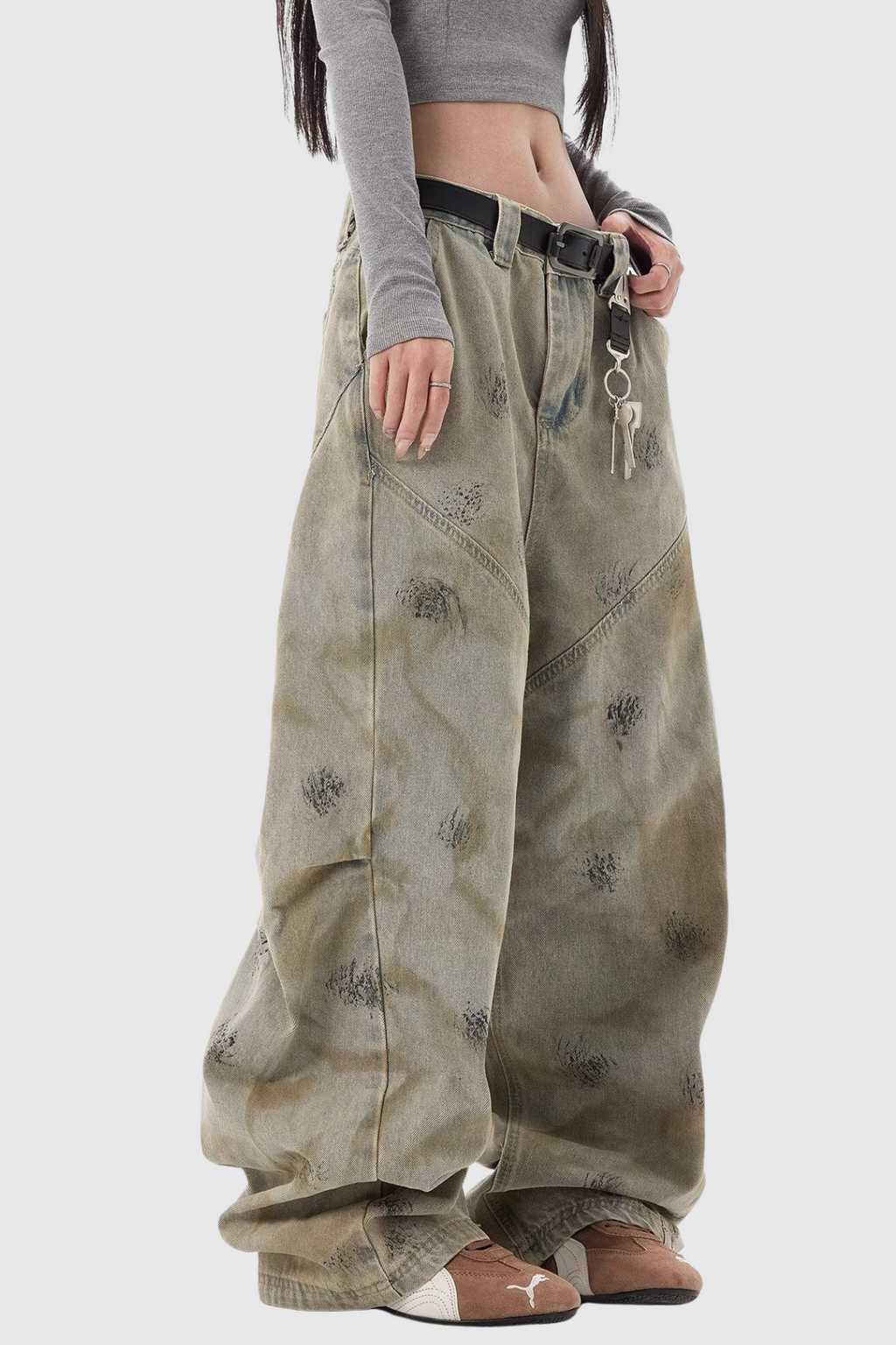 Dace Print Baggy Jeans