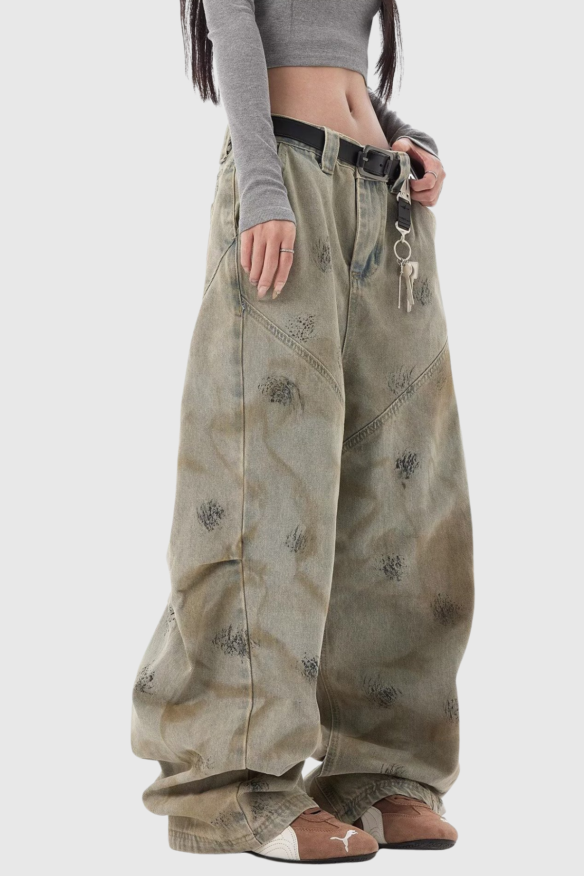 Dace Print Baggy Jeans