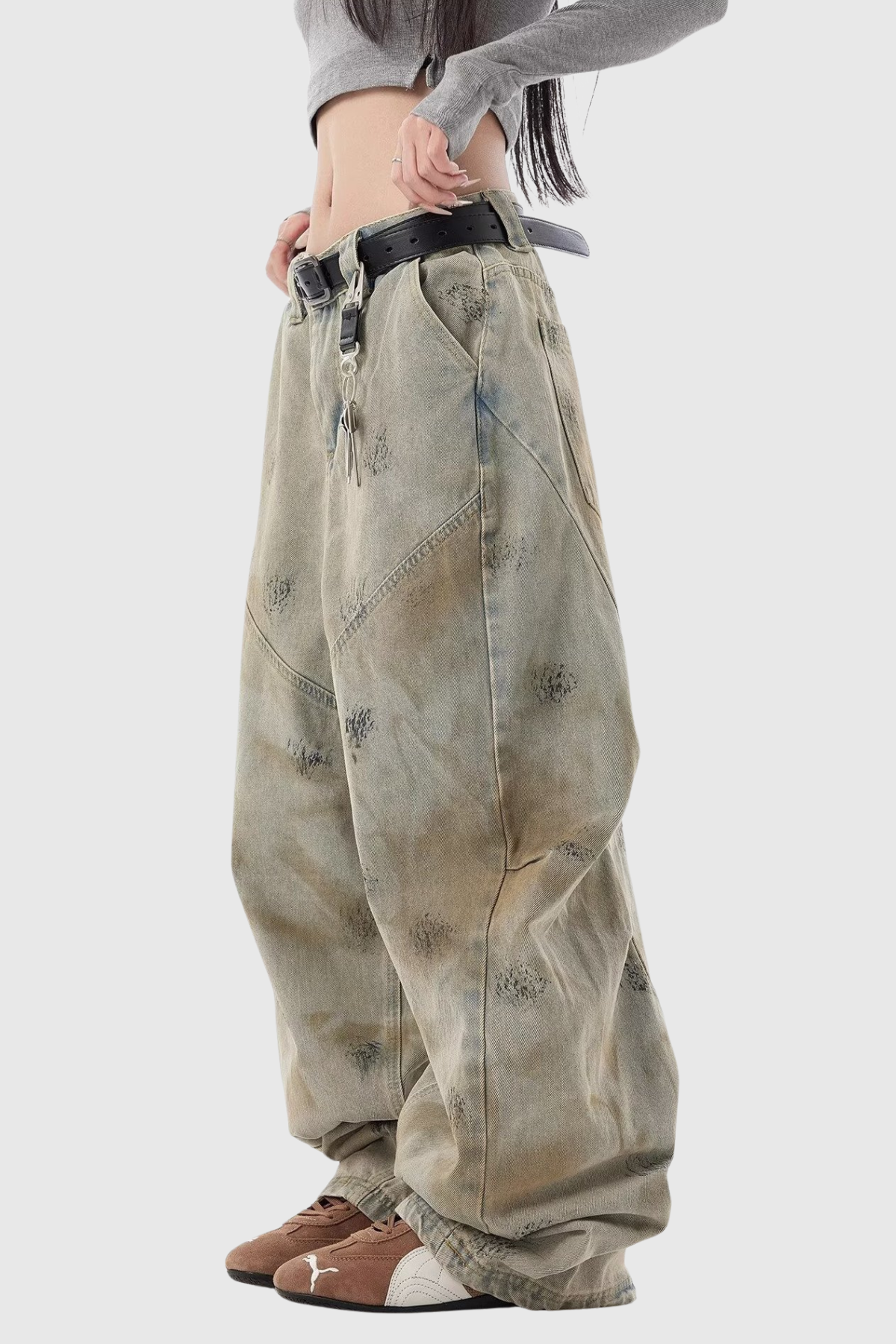 Dace Print Baggy Jeans