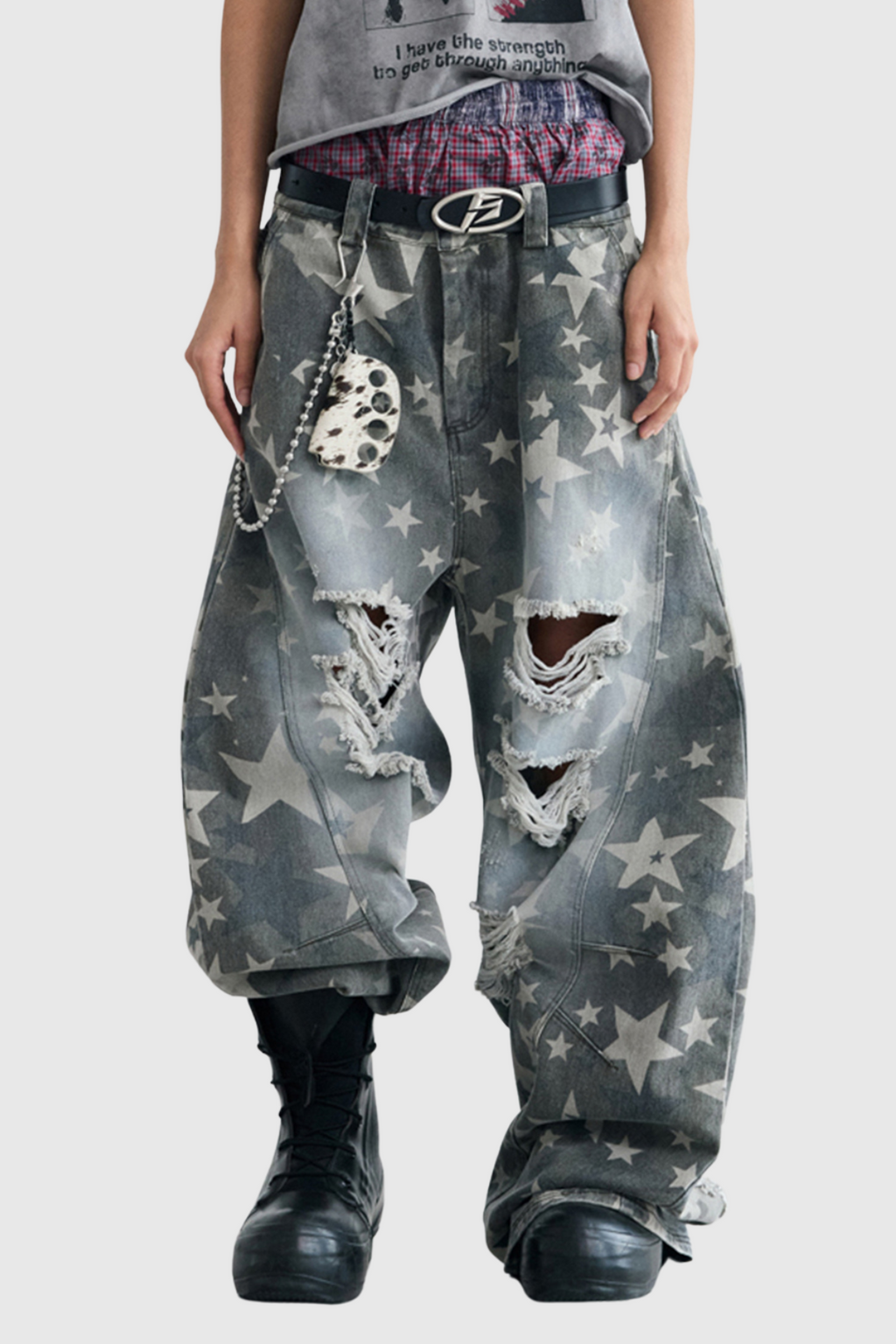 Daffodil Star Ripped Baggy Jeans