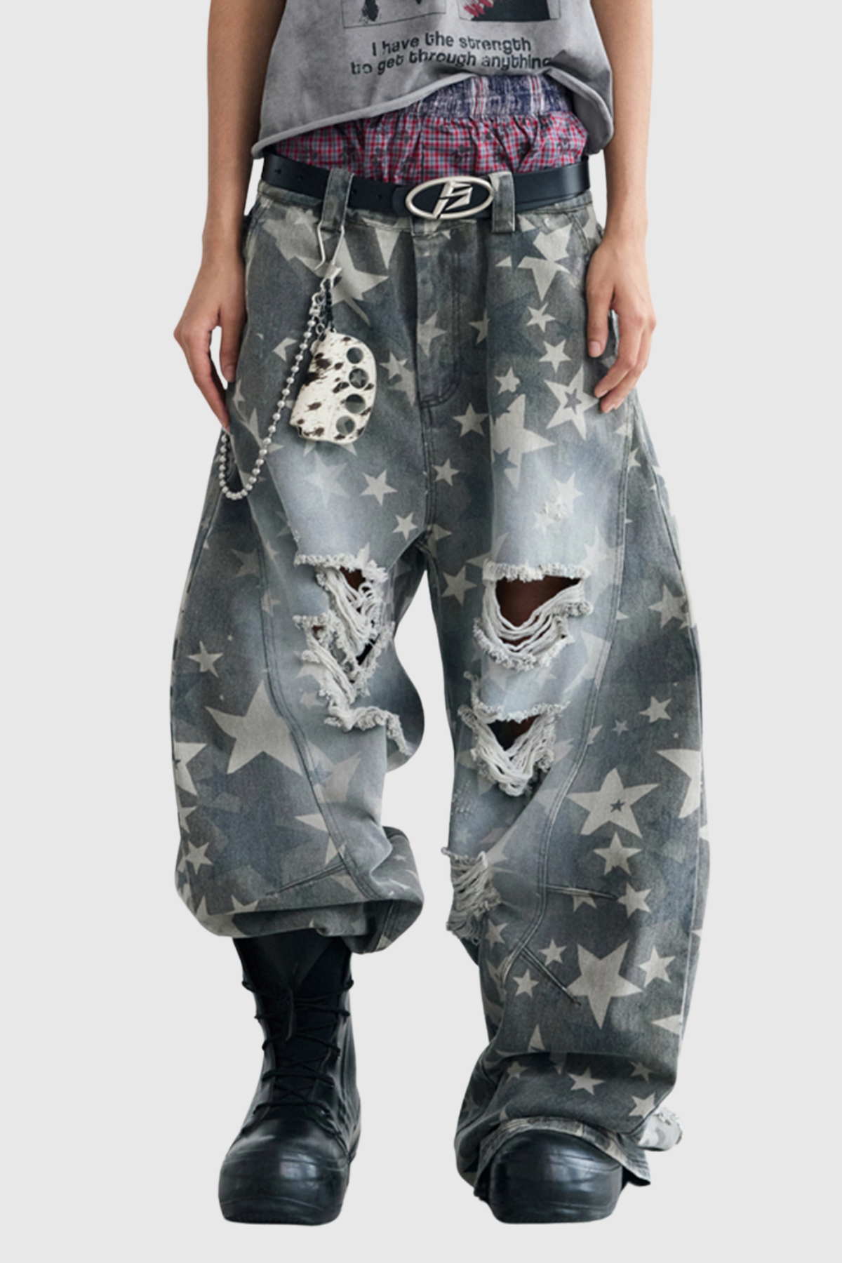 Daffodil Star Ripped Baggy Jeans