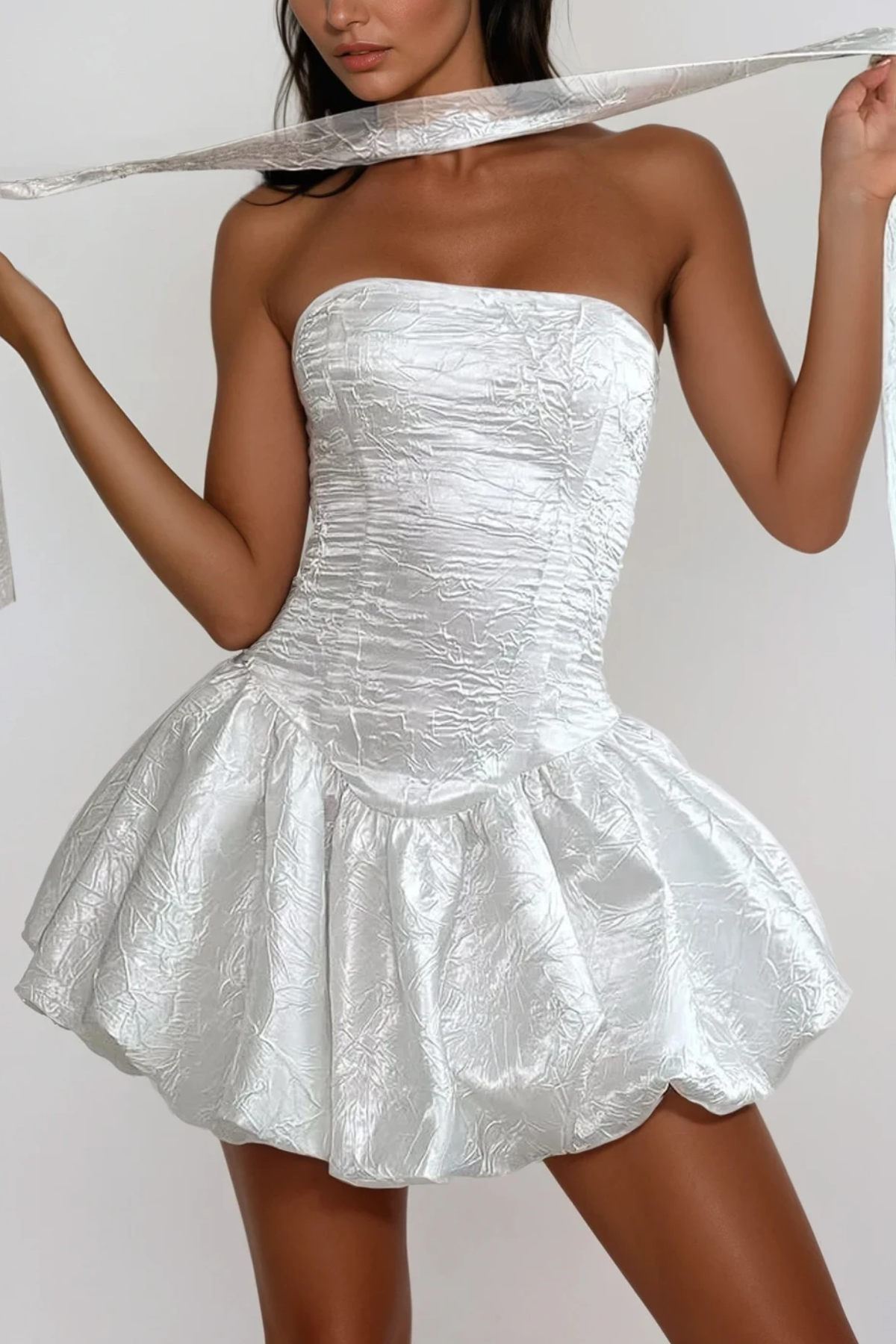 Dag Ruch Scarf Mini Dress