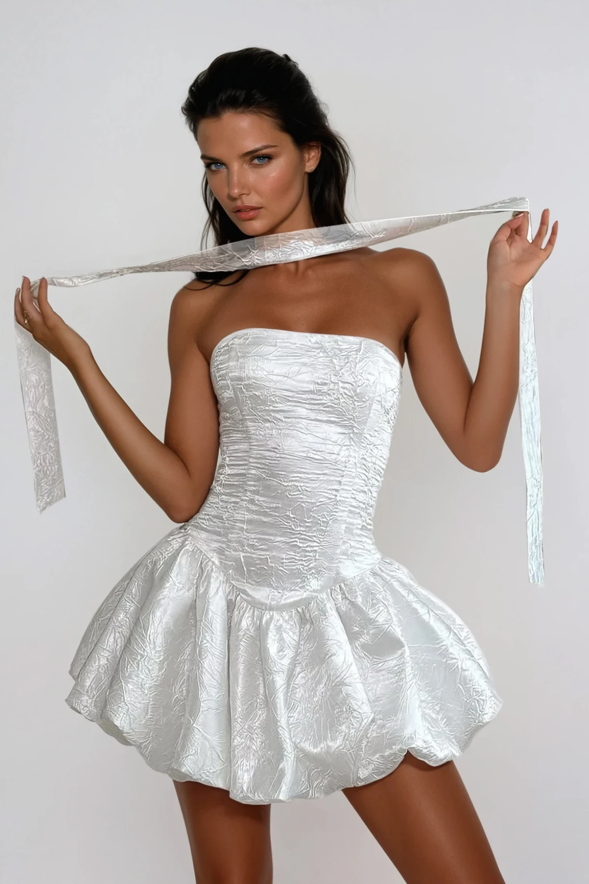 Dag Ruch Scarf Mini Dress