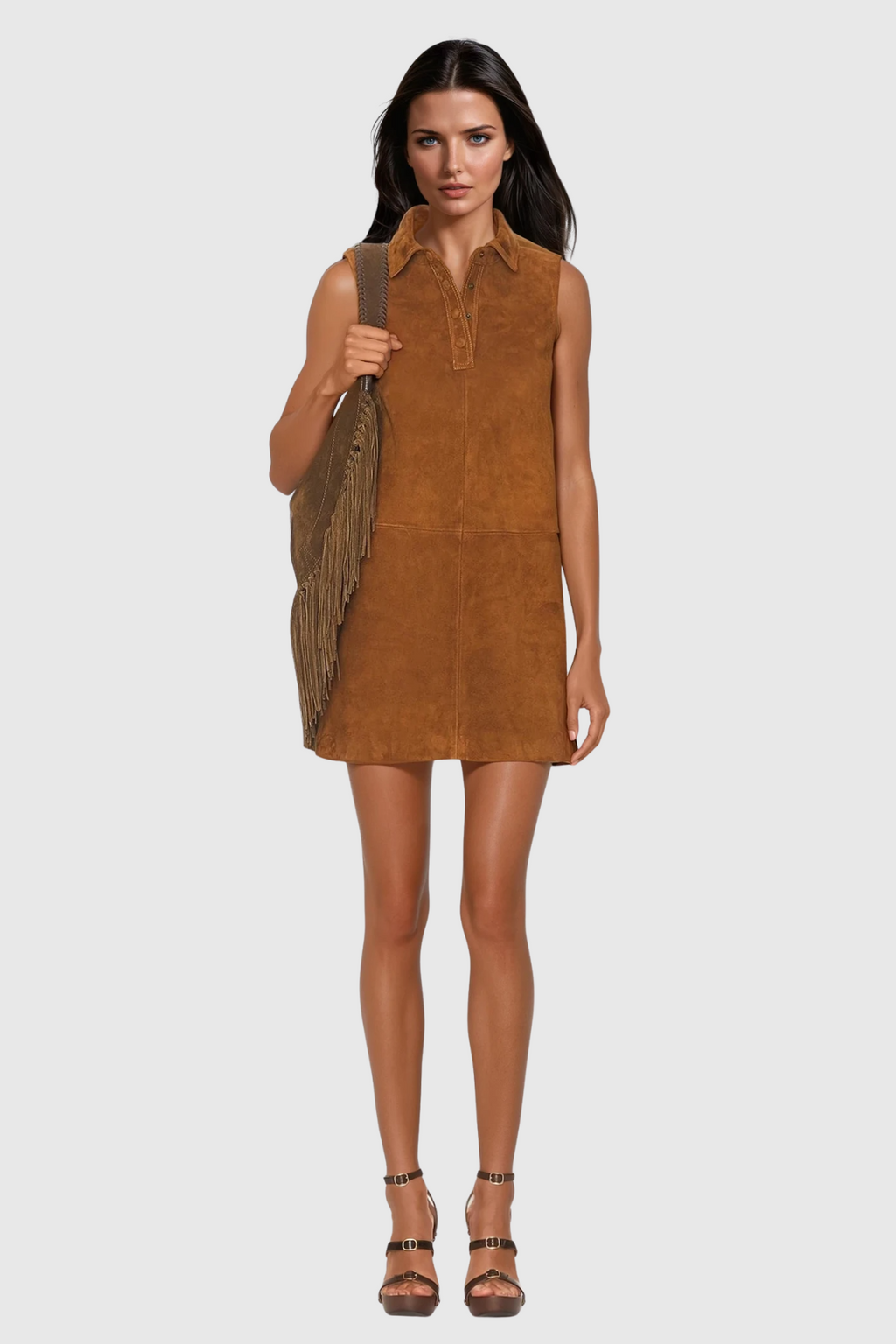 Dagmara Sleeveless Suede Mini Dress