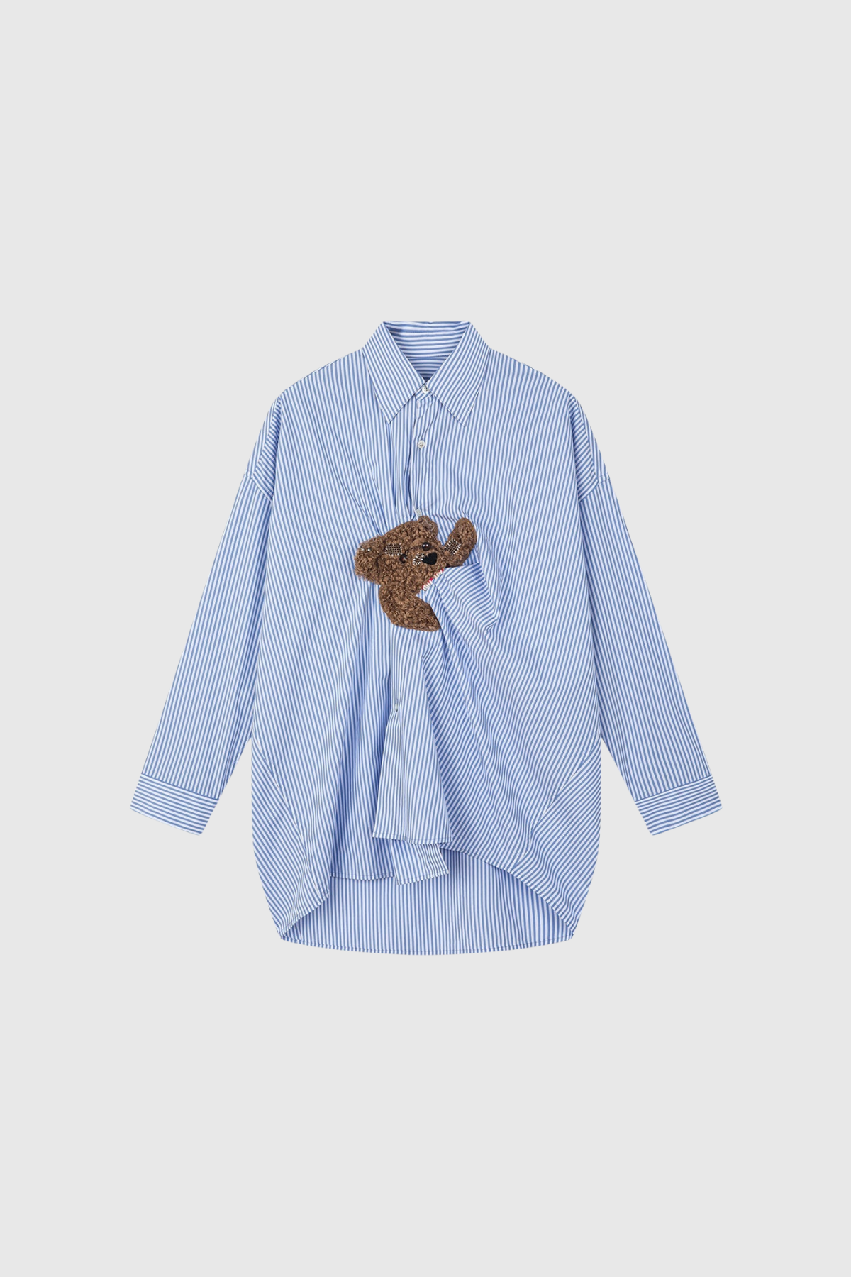 Dagney Stripe Embroidered Shirt Top