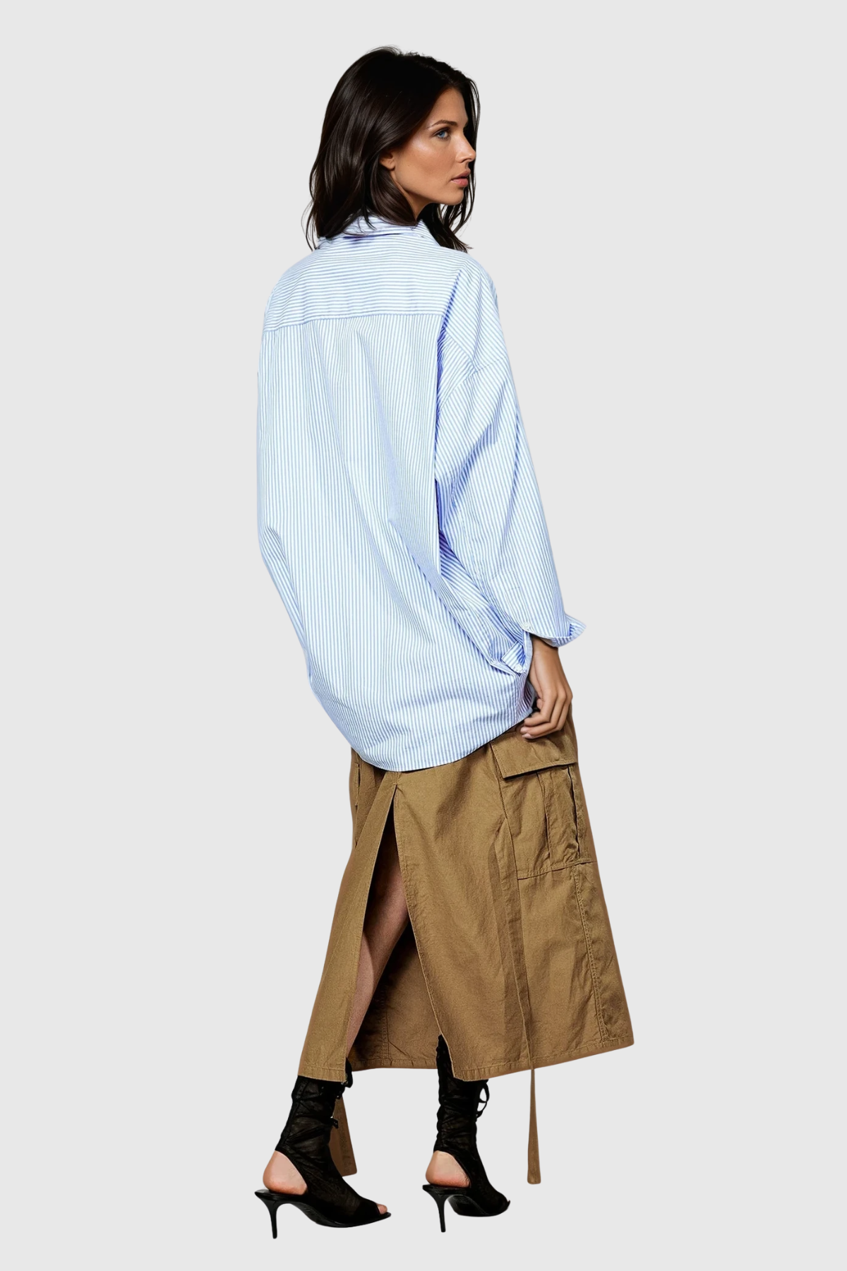 Dagney Stripe Embroidered Shirt Top