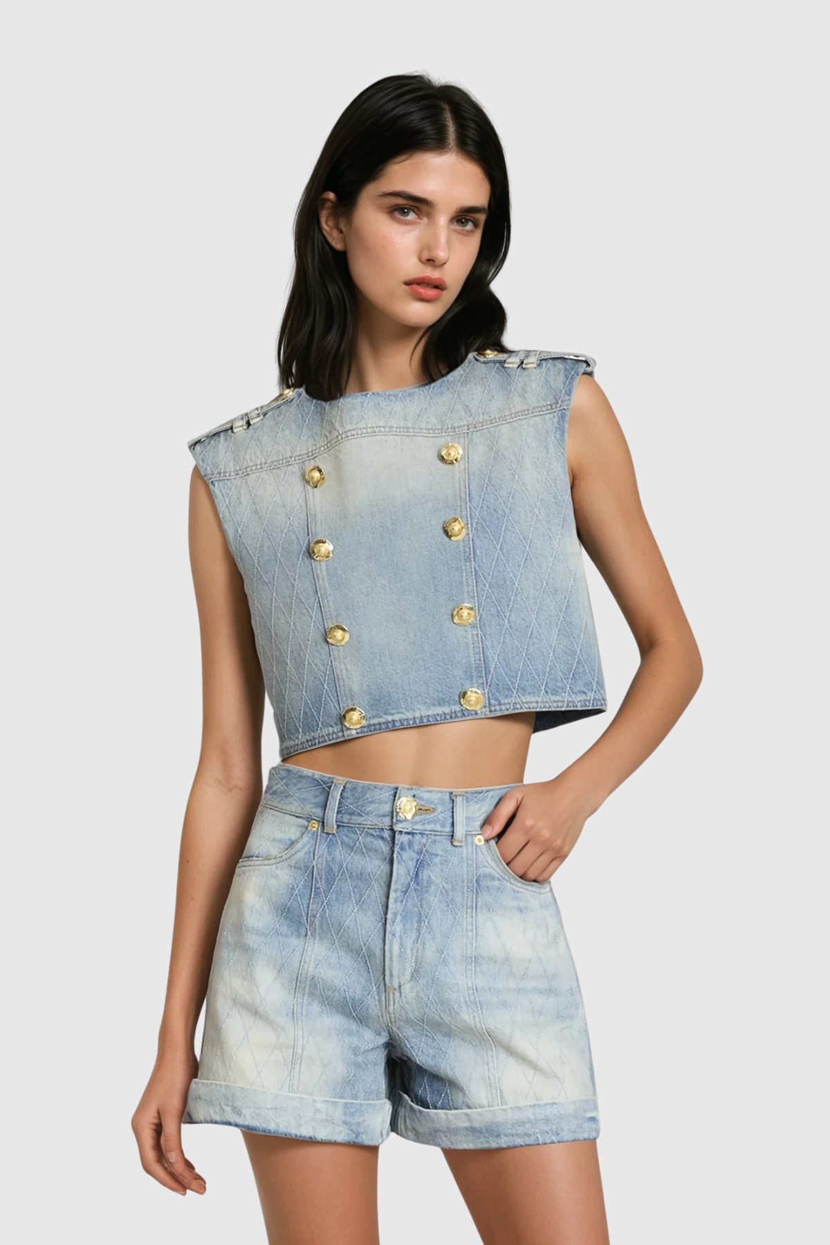 Dagobert Sleeveless Denim Top
