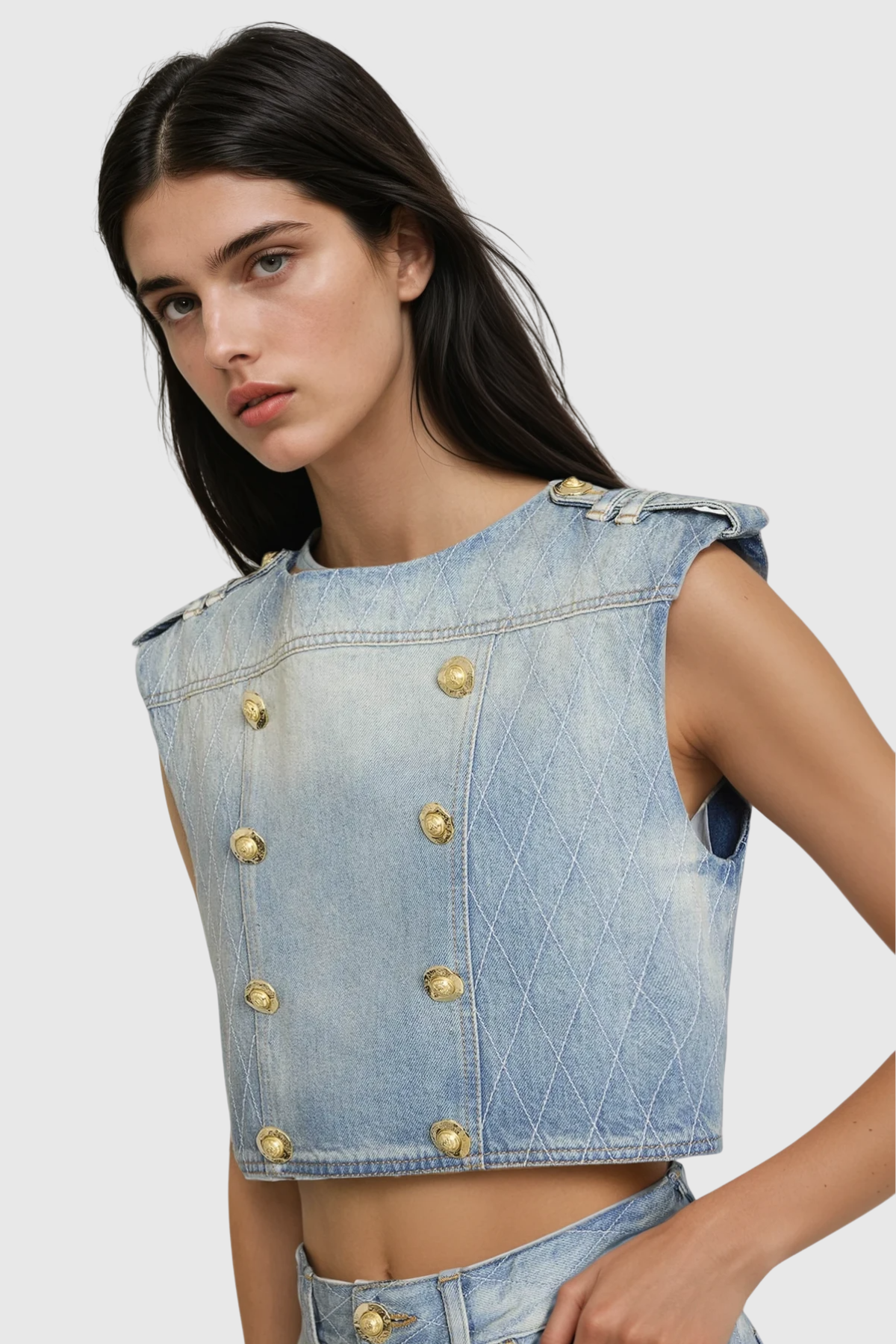 Dagobert Sleeveless Denim Top