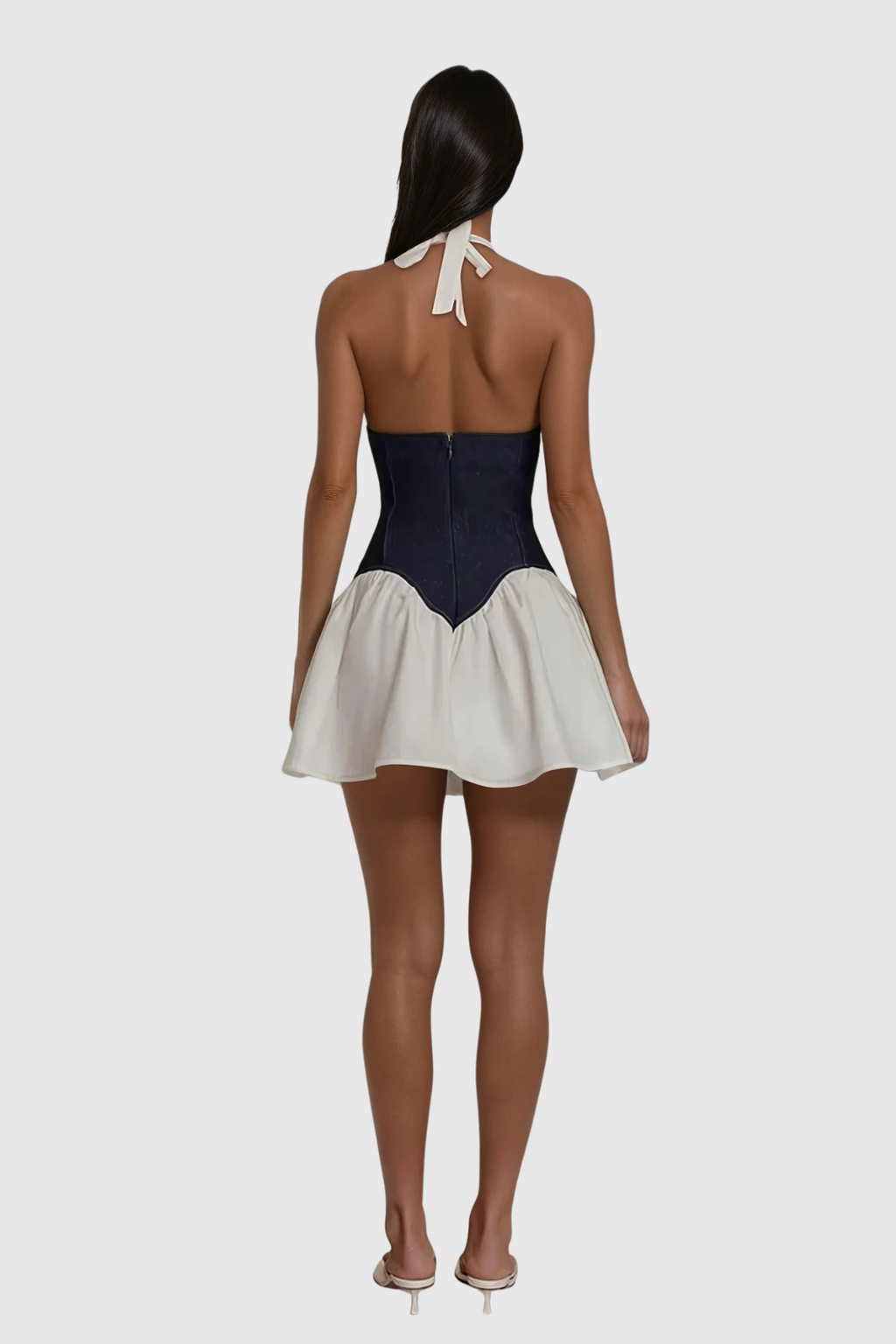 Dagur Plunge Ruffle Mini Dress